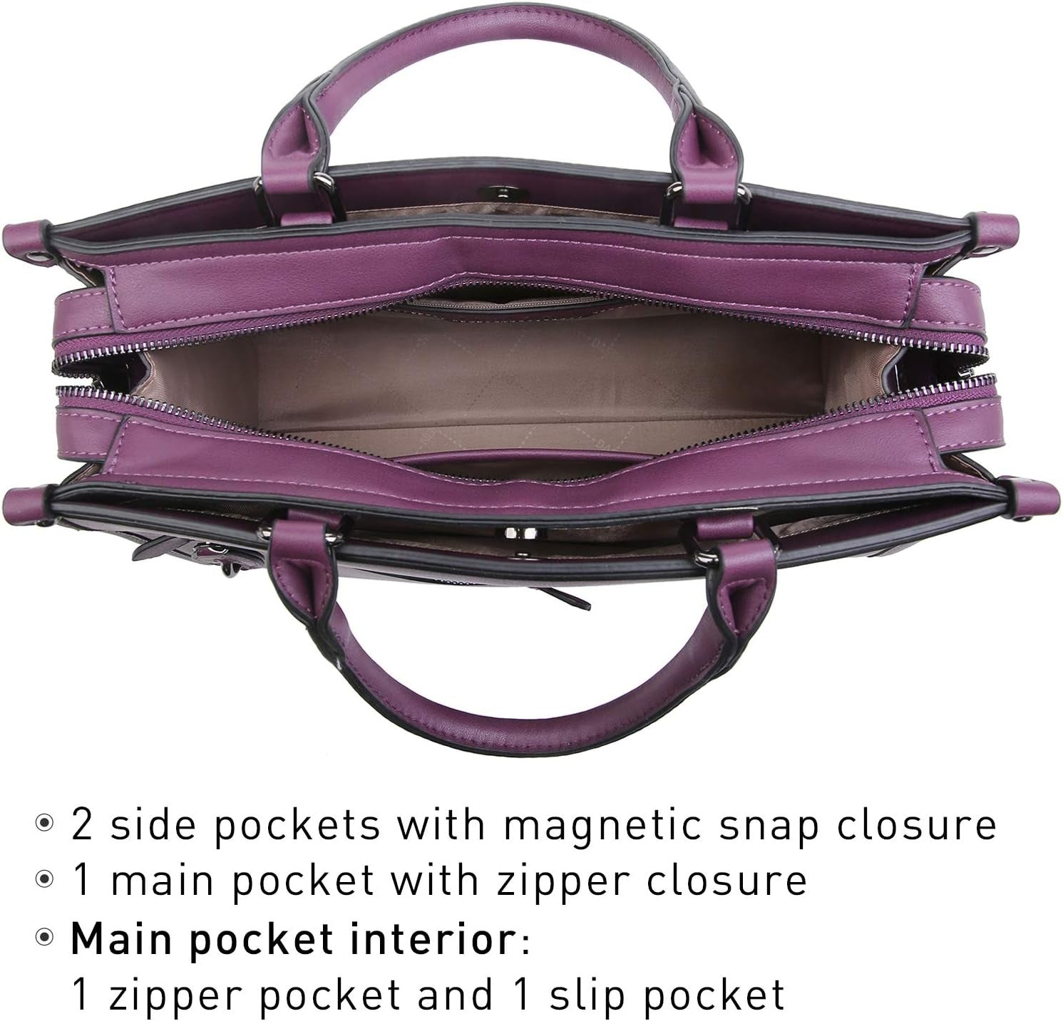 Women Purses Satchel Handbags Top Handle Bags Work Tote Shoulder Bag With Long Strap Matching Wallet | Work Tote, With Long Strap, Matching Wallet