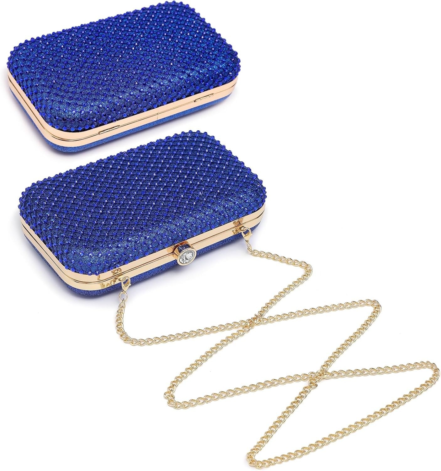 Womens Rhinestone Clutch Purse Sparkling Evening Bag with Crystal Clasp for Formal Prom Party Wedding