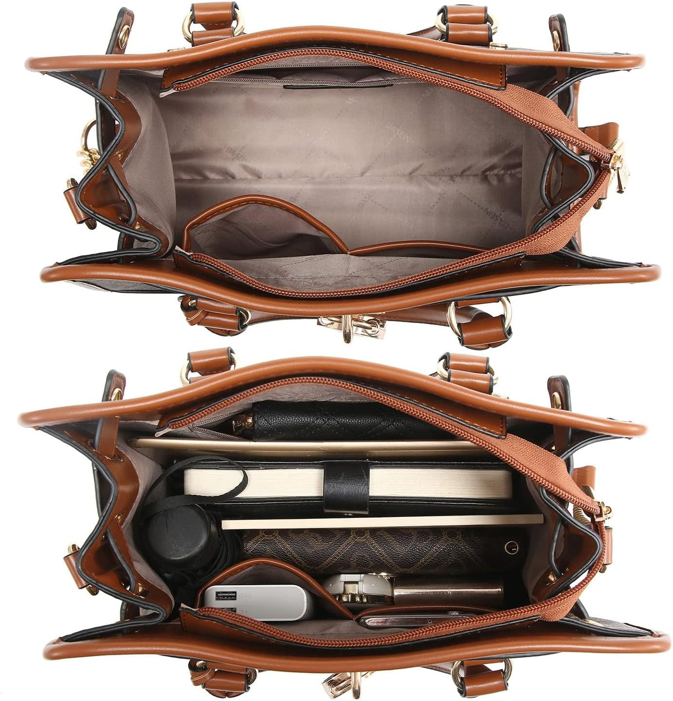 Women Handbags Top Handle Satchel Purse Shoulder Bag Hobo Bag Work Bag Set 2pcs