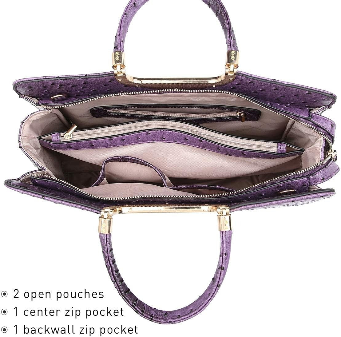 Womens Handbag Top Handle Shoulder Bag Tote Satchel Purse Work Bag with Matching Wallet