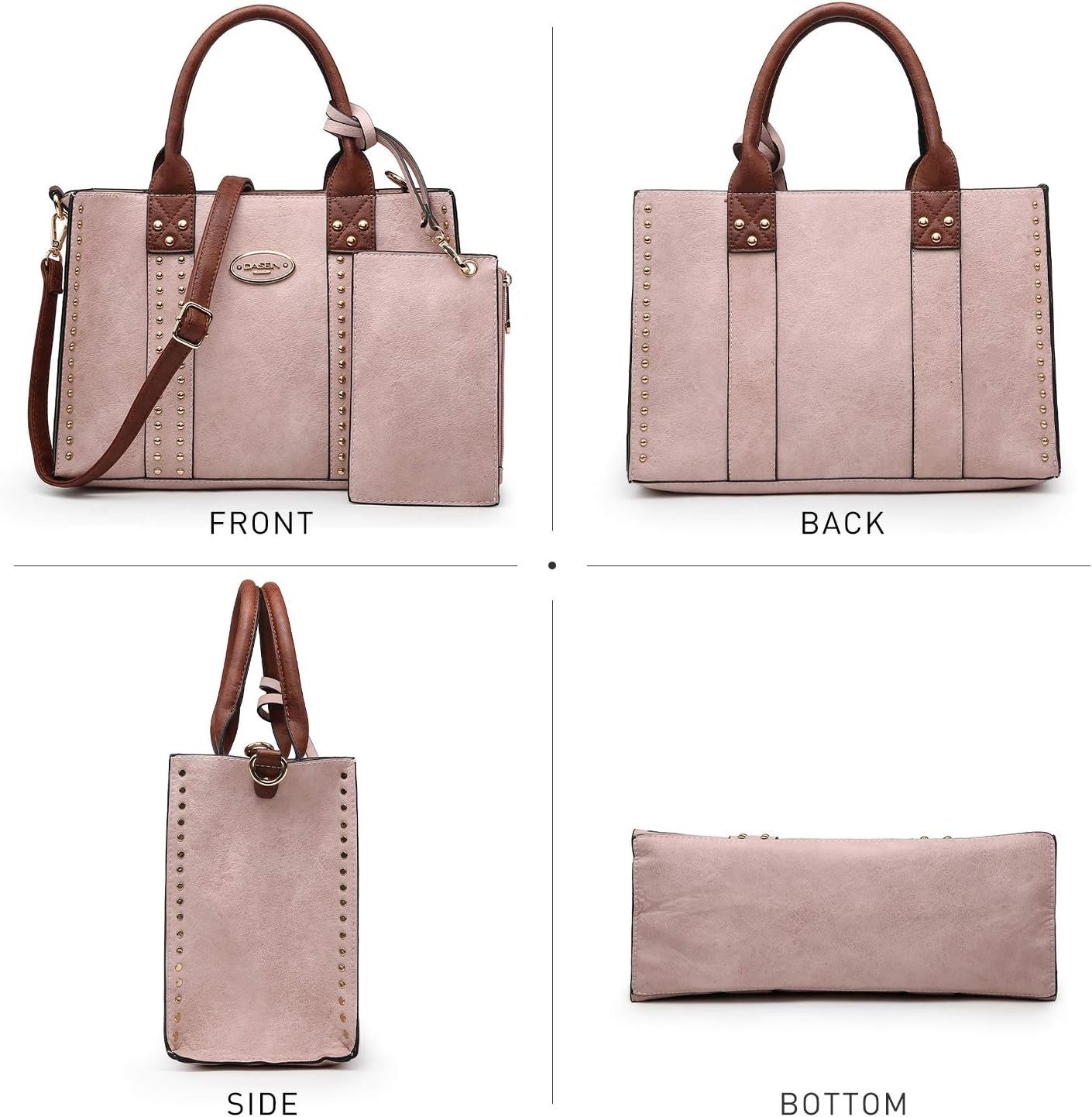 Purses Handbags for Women Tote Wallet Set Top Handle Satchel Shoulder Hobo Bag 3pcs