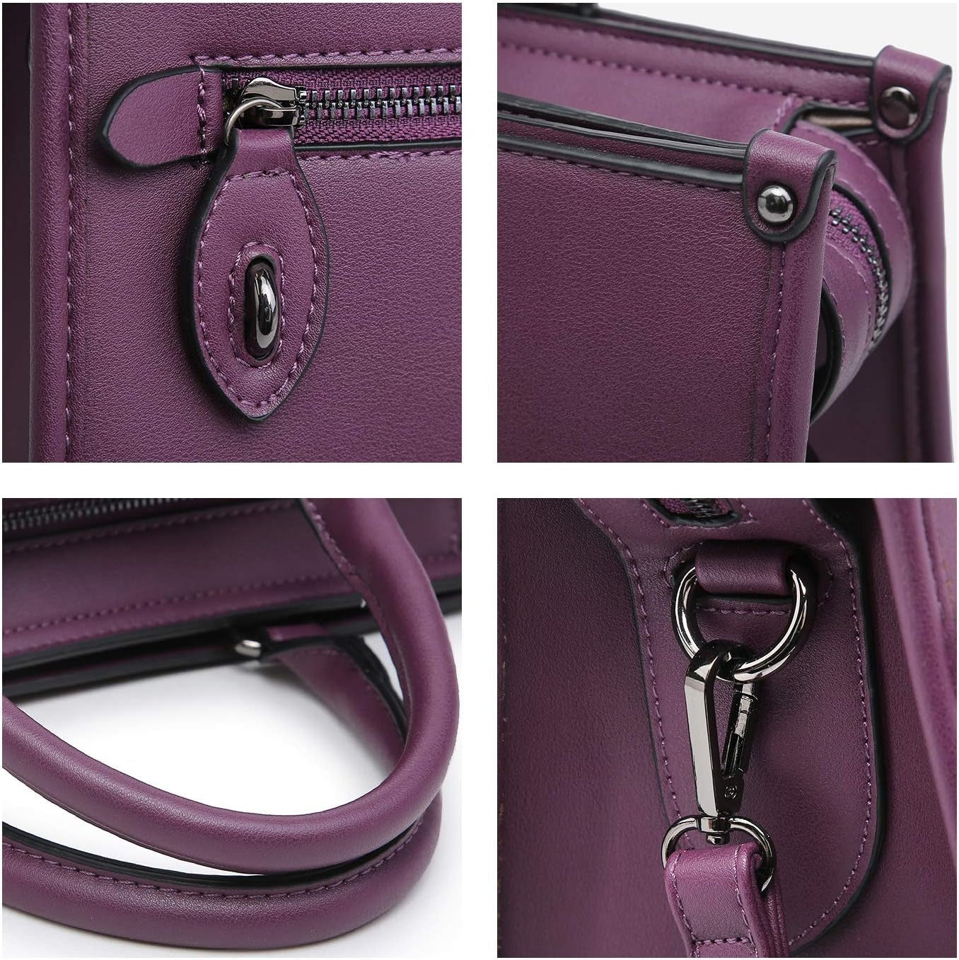 Women Purses Satchel Handbags Top Handle Bags Work Tote Shoulder Bag With Long Strap Matching Wallet | Work Tote, With Long Strap, Matching Wallet