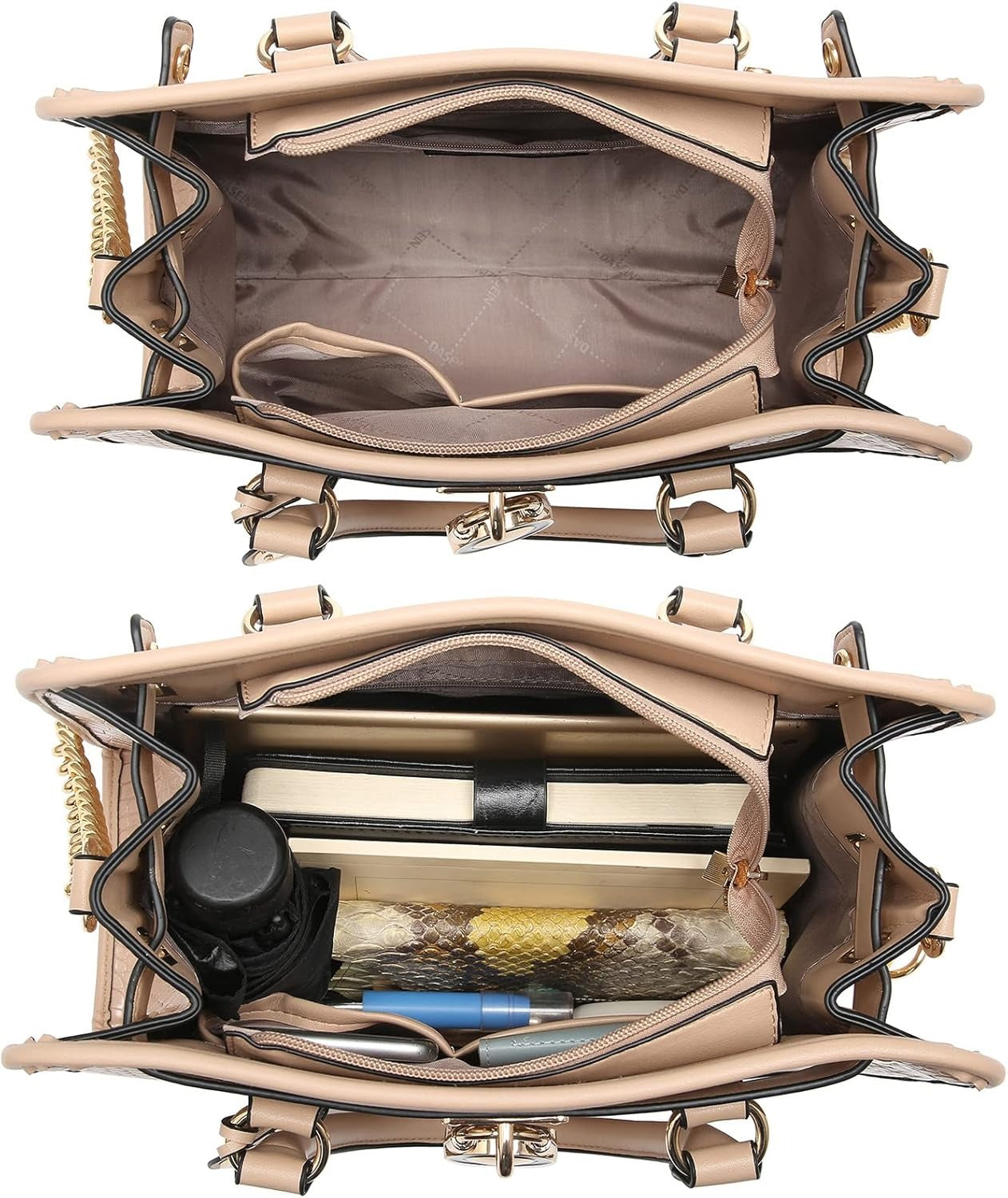Women Handbags Top Handle Satchel Purse Shoulder Bag Hobo Bag Work Bag Set 2pcs