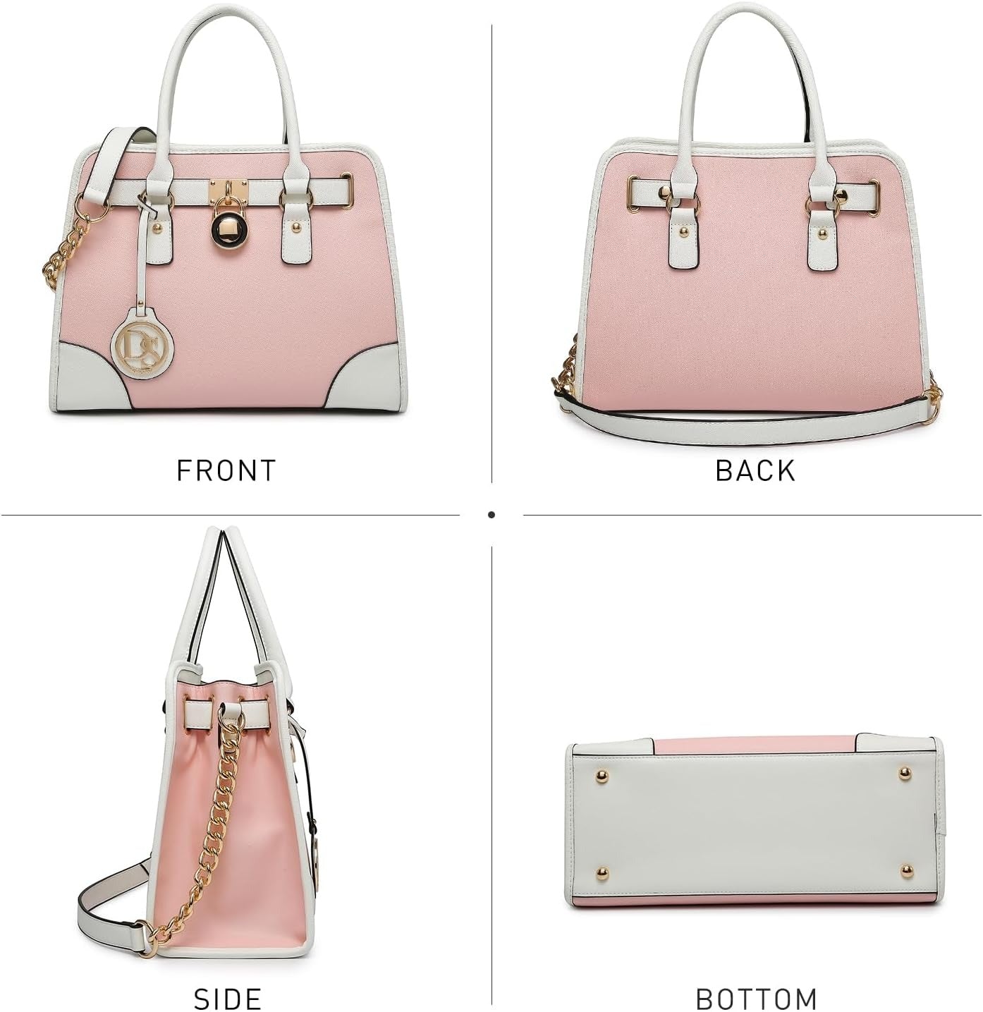 Women Handbags Top Handle Satchel Purse Shoulder Bag Hobo Bag Work Bag Set 2pcs