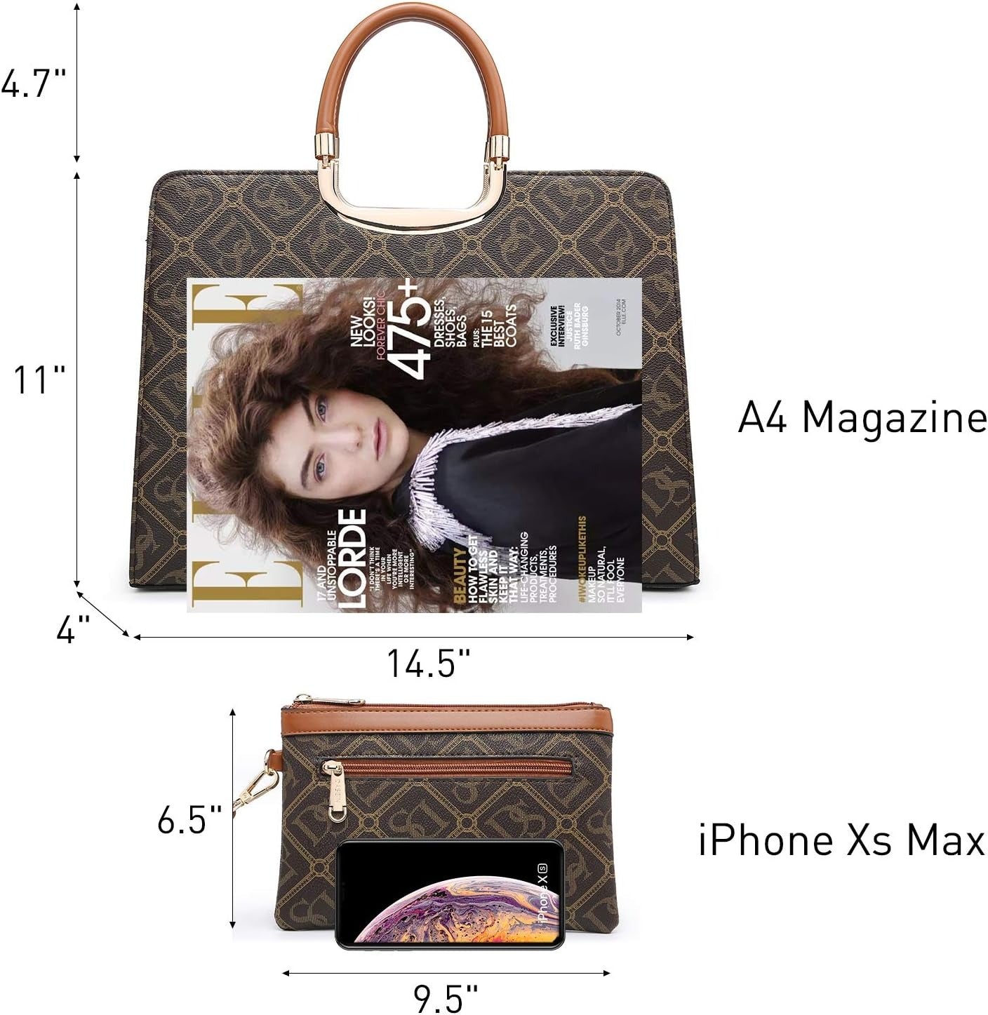 Womens Handbag Top Handle Shoulder Bag Tote Satchel Purse Work Bag