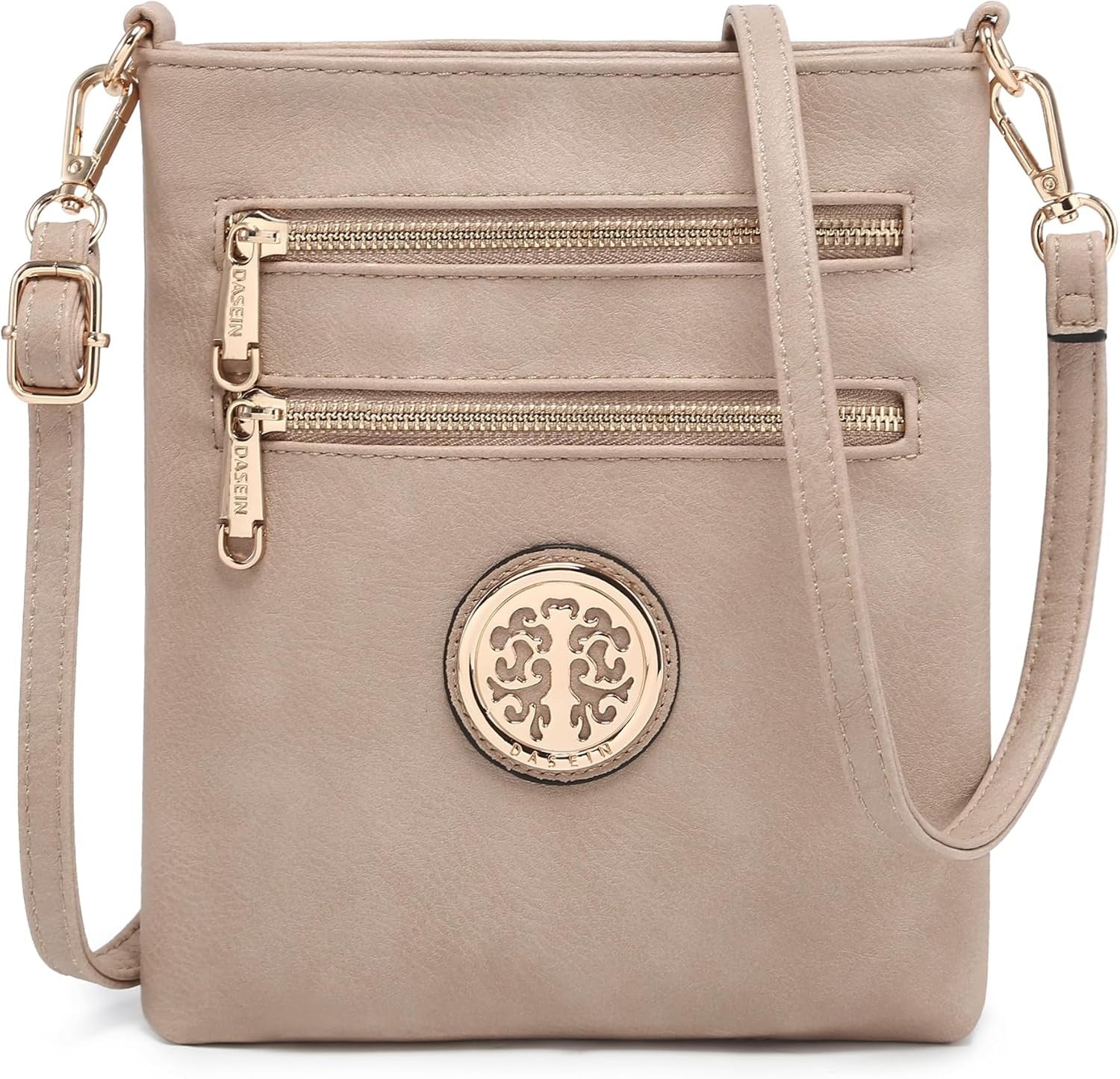 Women Small Crossbody Bag Lightweight Shoulder Purses Multi Zipper Pockets Phone Purse Handbag