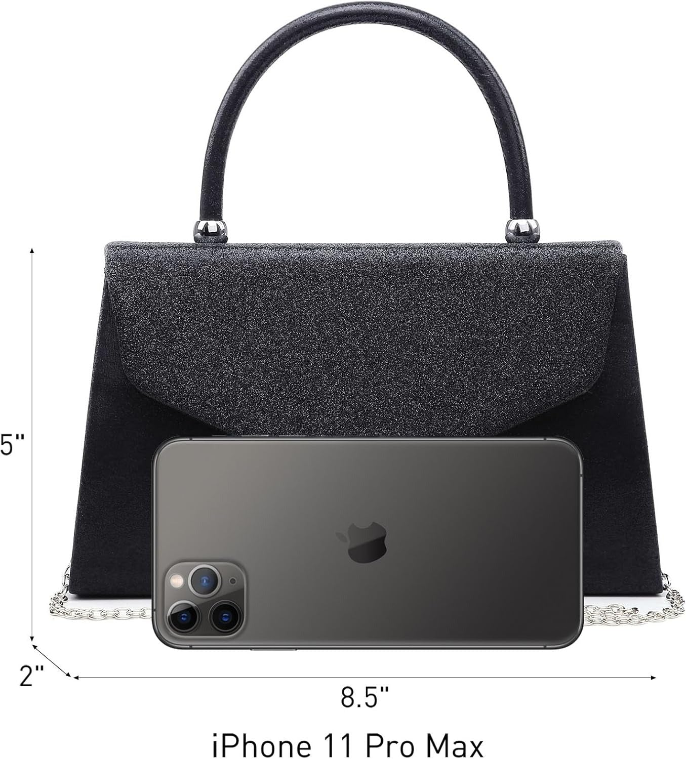 Women's Evening Bag Party Clutches Wedding Purses Cocktail Prom Handbags with Frosted Glittering