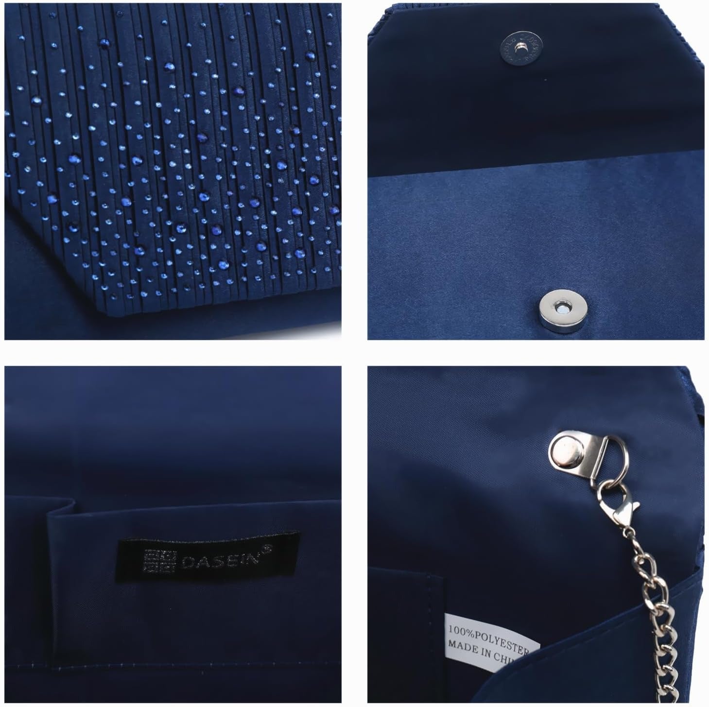 Women Evening Bags Wedding Purses Handbags Party Clutches Cocktail Prom Formal Clutch with Glitter Rhinestones