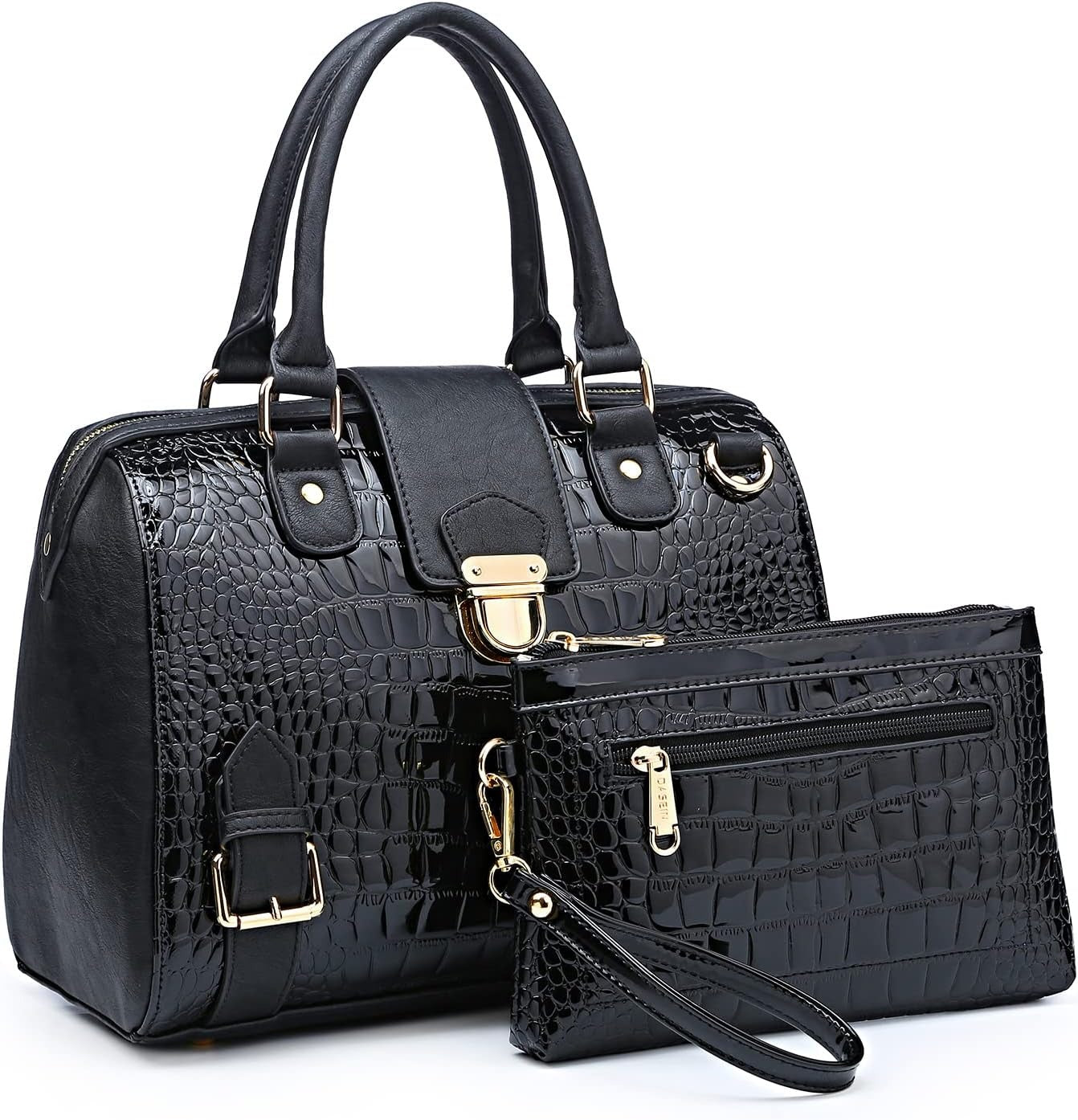 Women Barrel Handbags Fashion Satchel Bags Top Handle Shoulder Purses Vegan Leather Work Tote