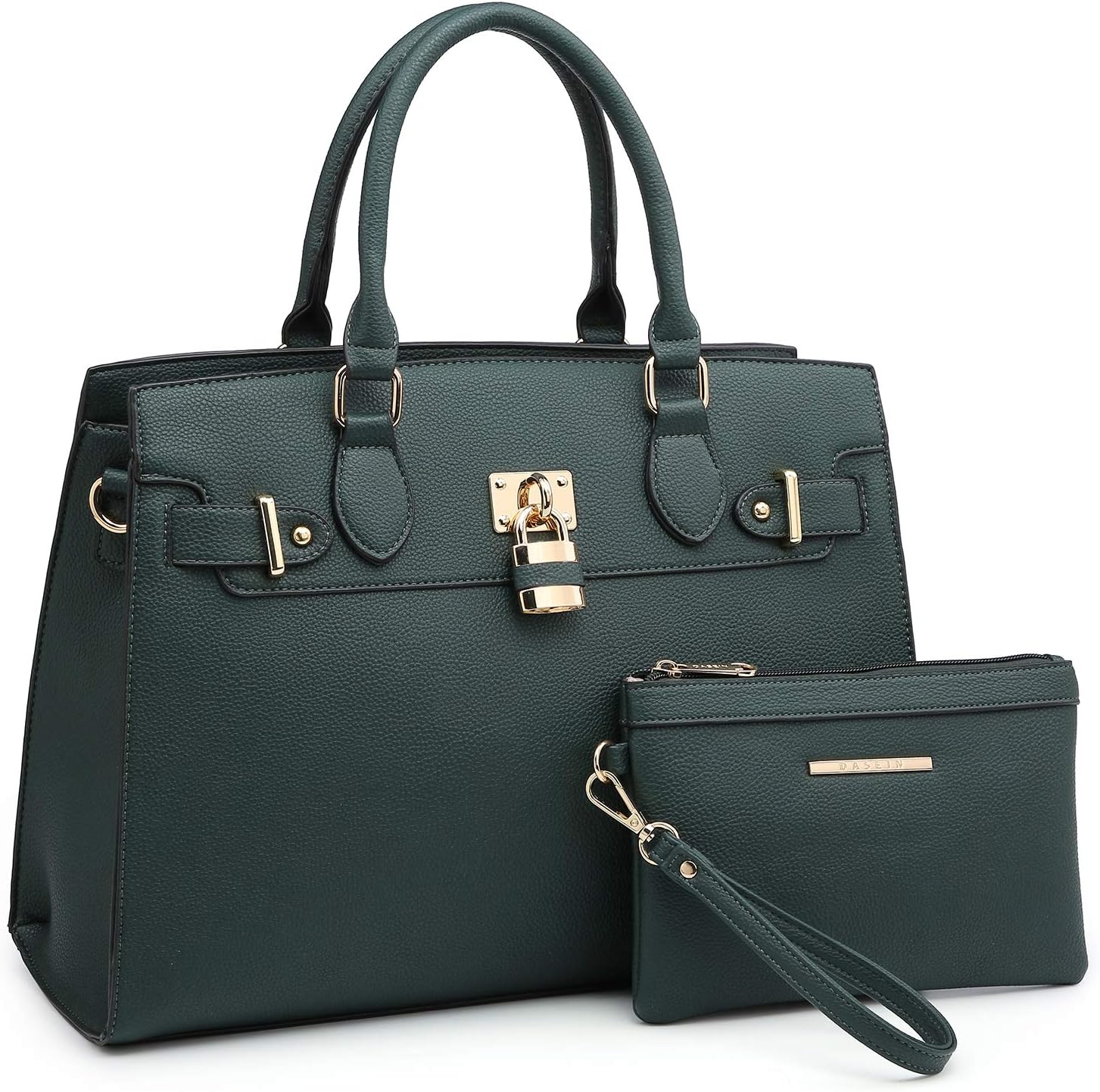 Women Handbags and Purses Ladies Shoulder Bag Top Handle Satchel Tote Work Bag with Matching Clutch