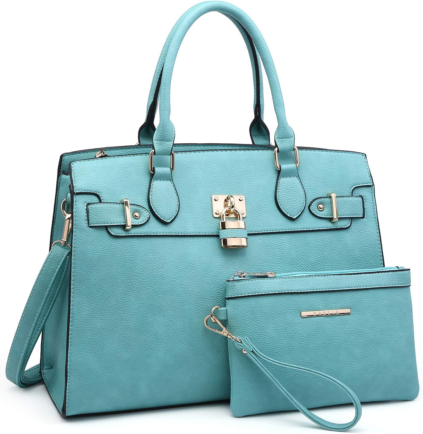 Women Handbags and Purses Ladies Shoulder Bag Top Handle Satchel Tote Work Bag with Matching Clutch