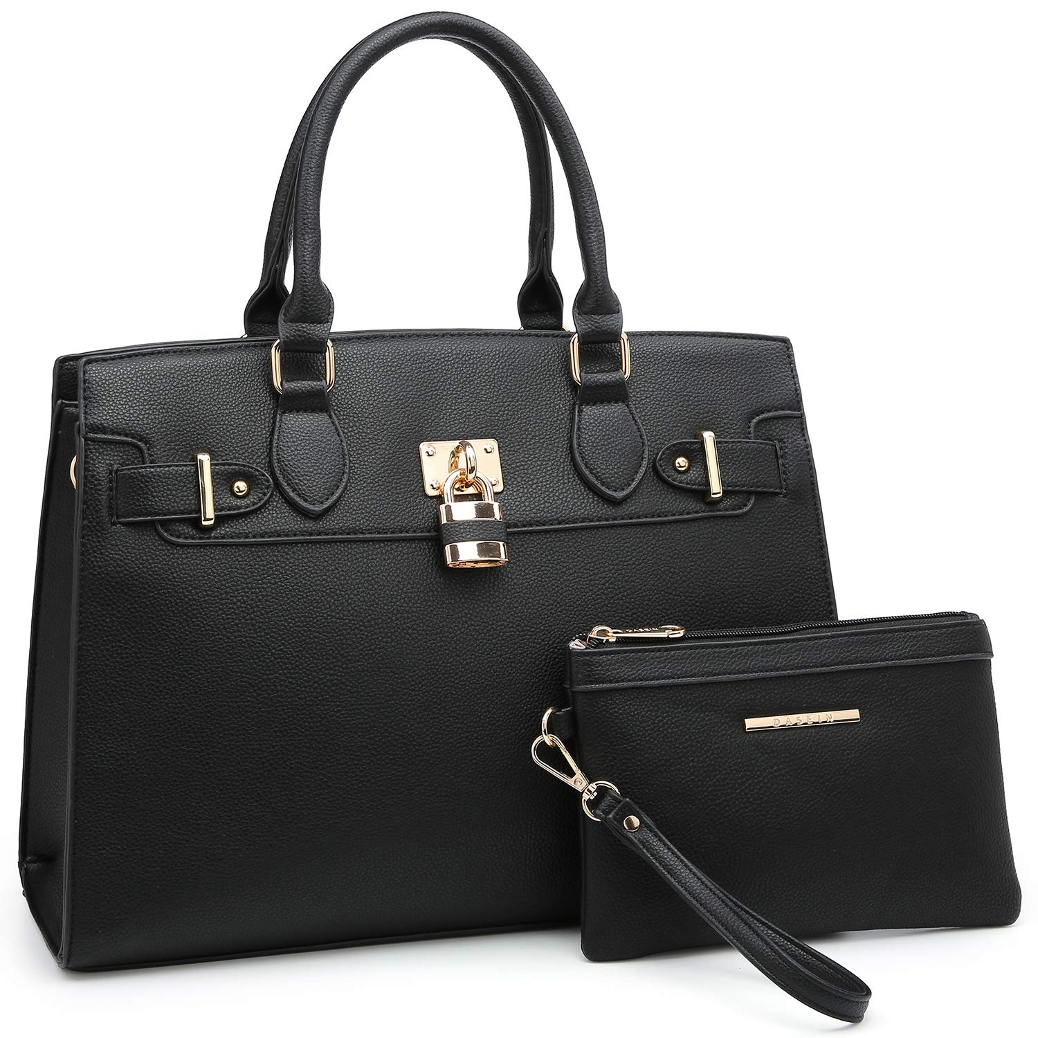 Women Handbags and Purses Ladies Shoulder Bag Top Handle Satchel Tote Work Bag with Matching Clutch