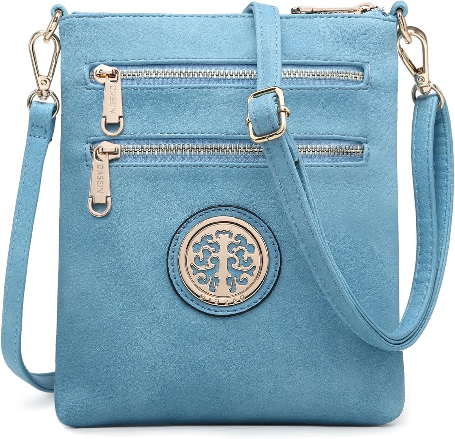 Women Small Crossbody Bag Lightweight Shoulder Purses Multi Zipper Pockets Phone Purse Handbag