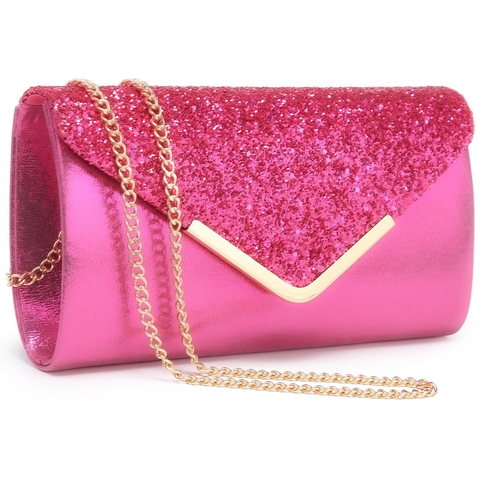 Women Evening Bags Formal Clutch Purses for Wedding Party Prom Handbags with Shoulder Strap and Glitter Flap | Formal, Wedding Party, Prom, with Shoulder Strap, Glitter Flap, Formal