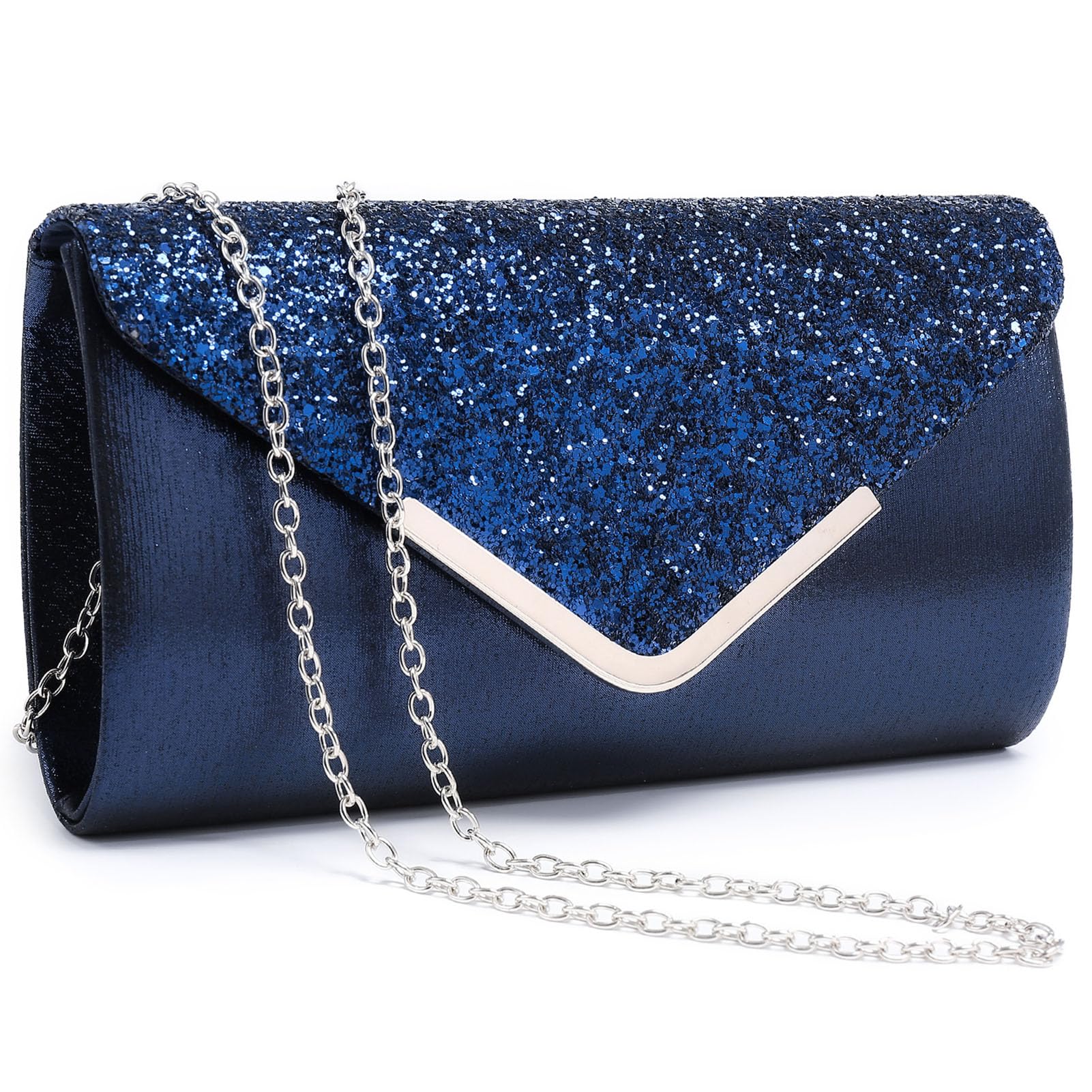 Women Evening Bags Formal Clutch Purses for Wedding Party Prom Handbags with Shoulder Strap and Glitter Flap | Formal, Wedding Party, Prom, with Shoulder Strap, Glitter Flap, Formal