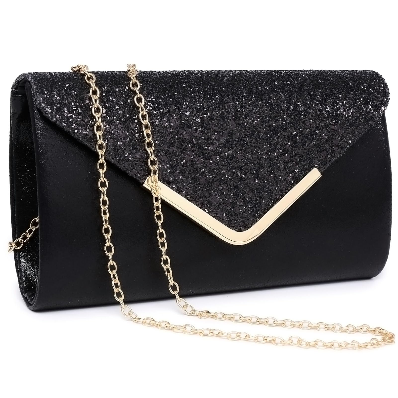 Women Evening Bags Formal Clutch Purses for Wedding Party Prom Handbags with Shoulder Strap and Glitter Flap | Formal, Wedding Party, Prom, with Shoulder Strap, Glitter Flap, Formal