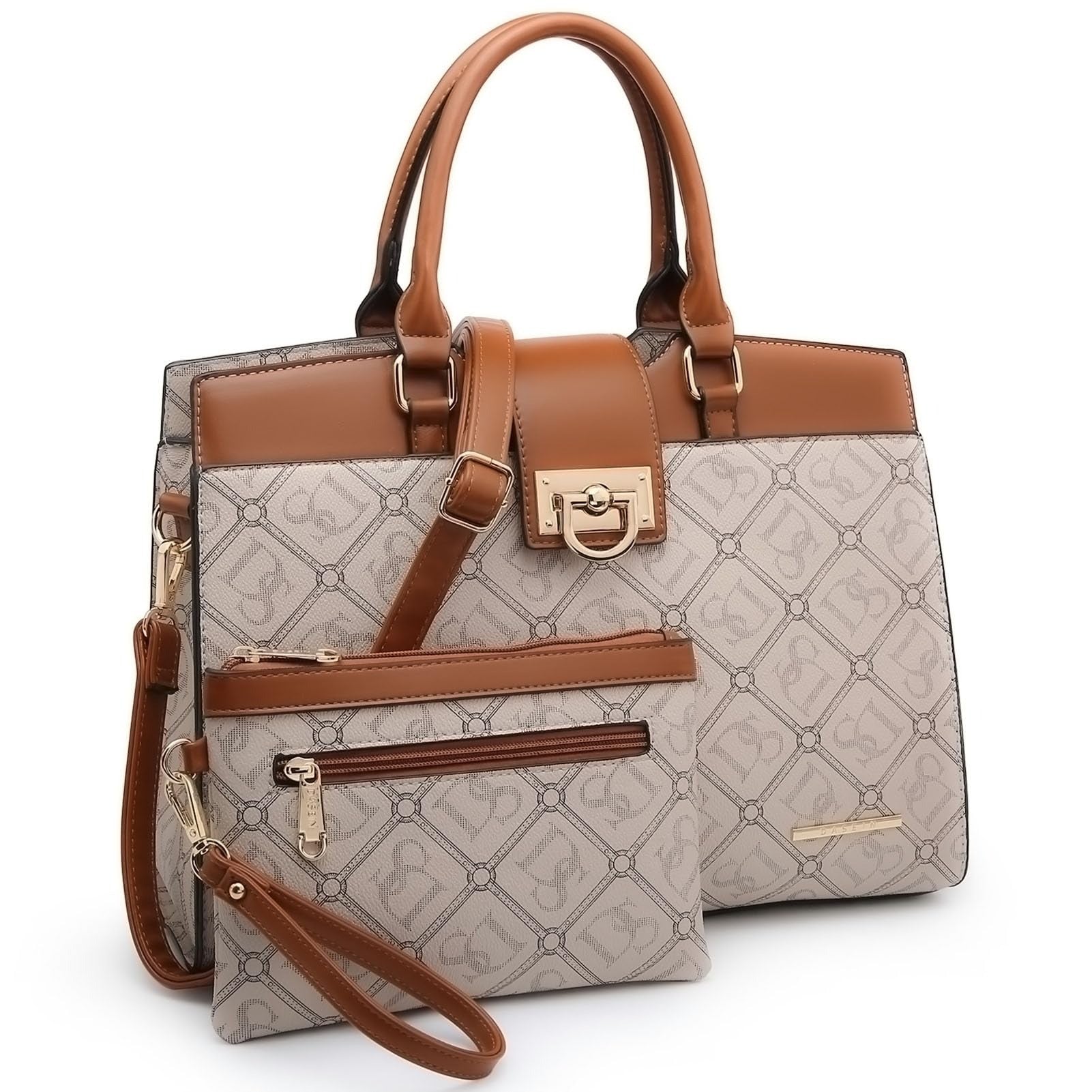 Handbags for Women Purses Monogram Satchel Purse Large Tote Ladies Handbag Shoulder Bags Top Handle Work Bag