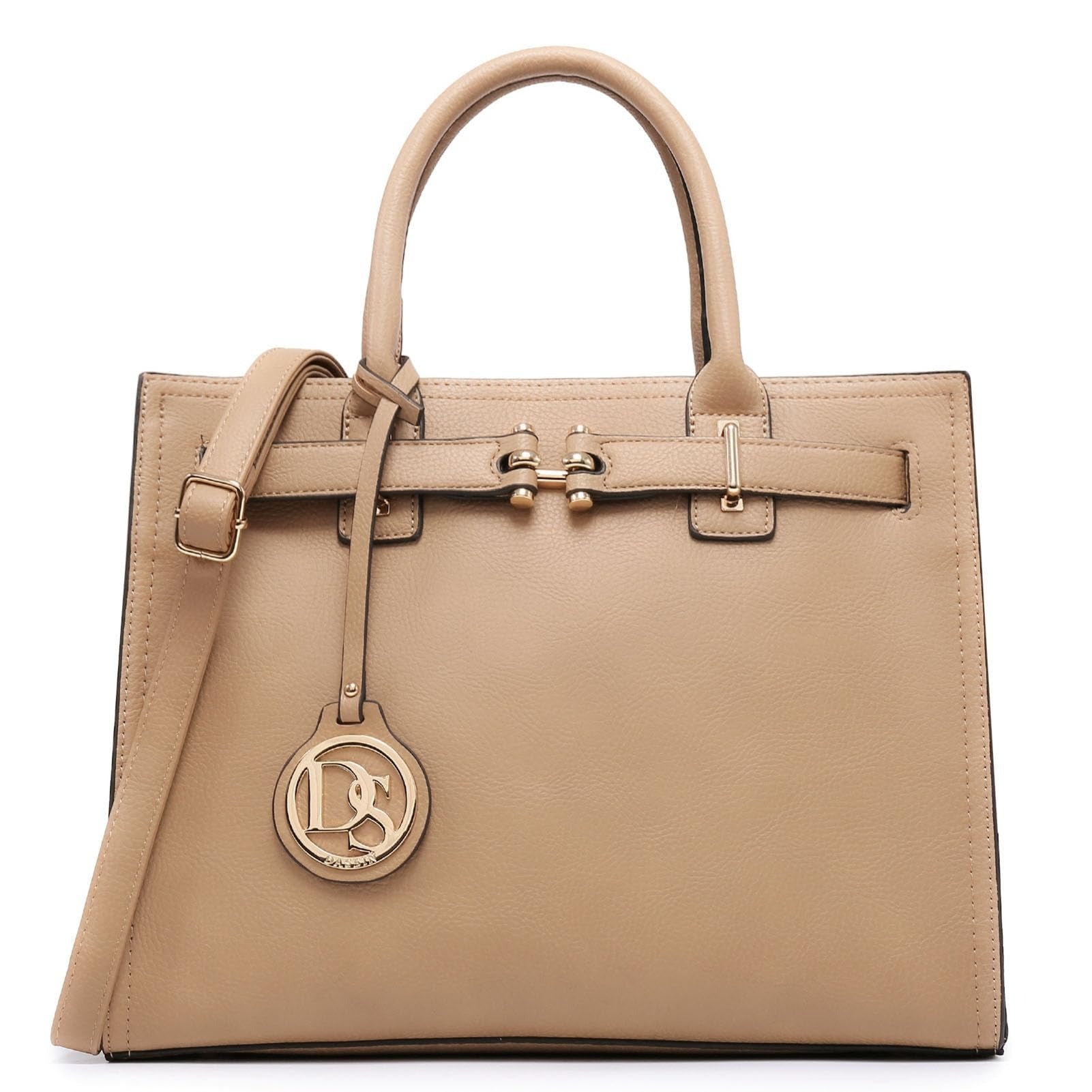 Women Satchel Purses Handbags Belted Top-handle Work Tote Shoulder Bags with Long Strap