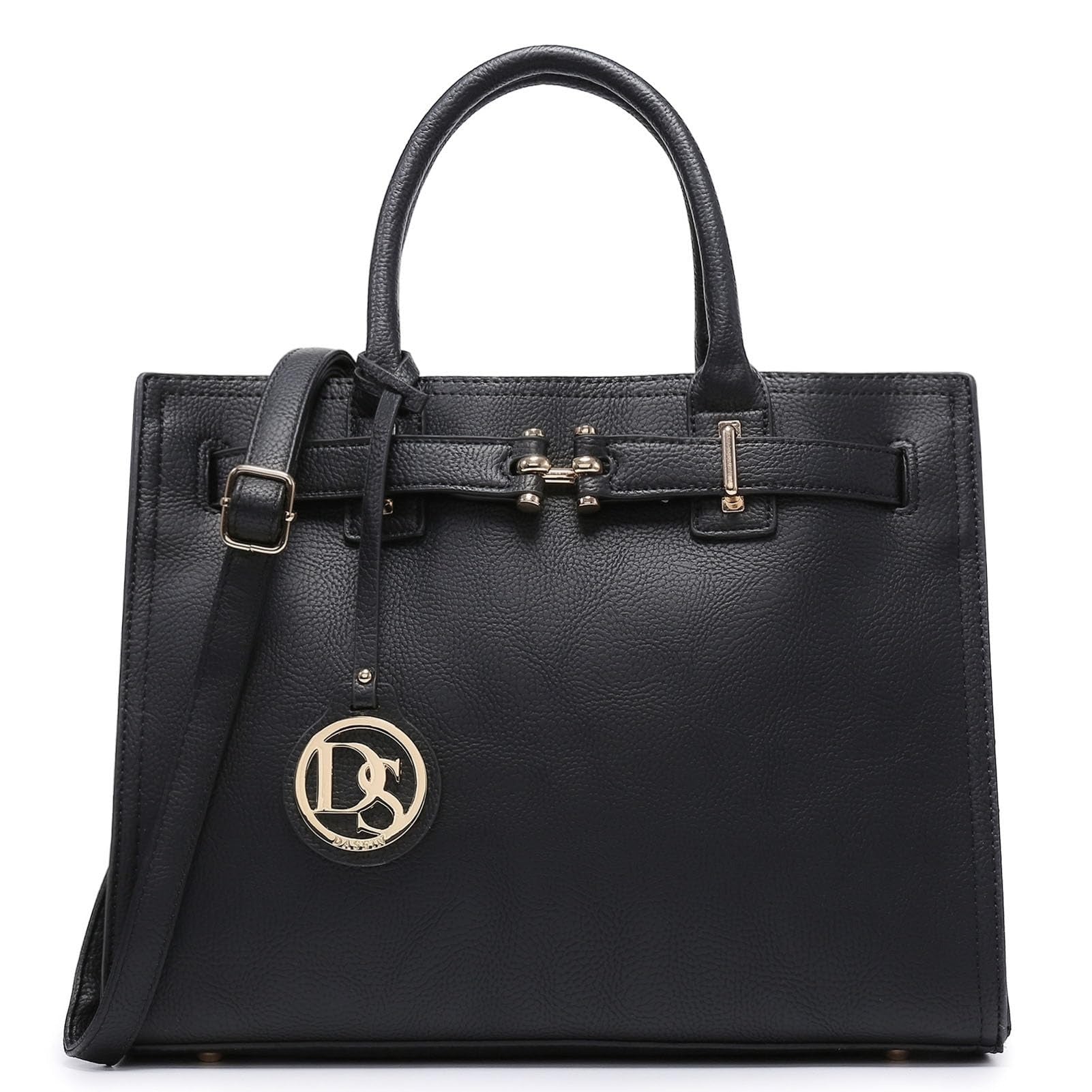 Women Satchel Purses Handbags Belted Top-handle Work Tote Shoulder Bags with Long Strap