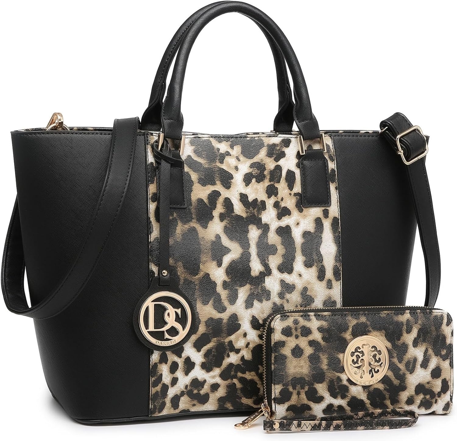 Leopard Satchel Purse Handbag for Women Large Shoulder Work Tote Bag