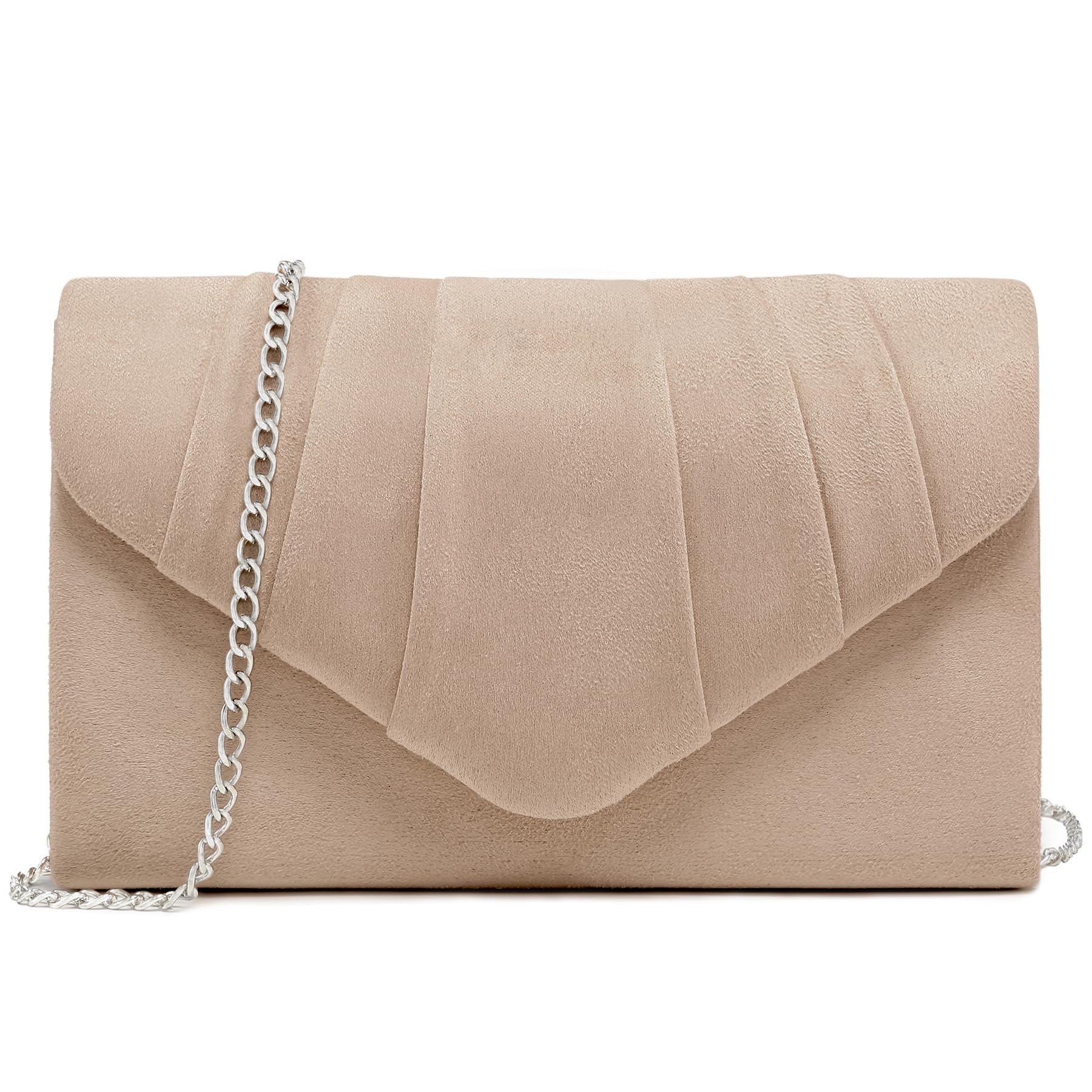 Women's Evening Bag Pleated Envelope Clutch Handbag Wedding Party Bridal Purse