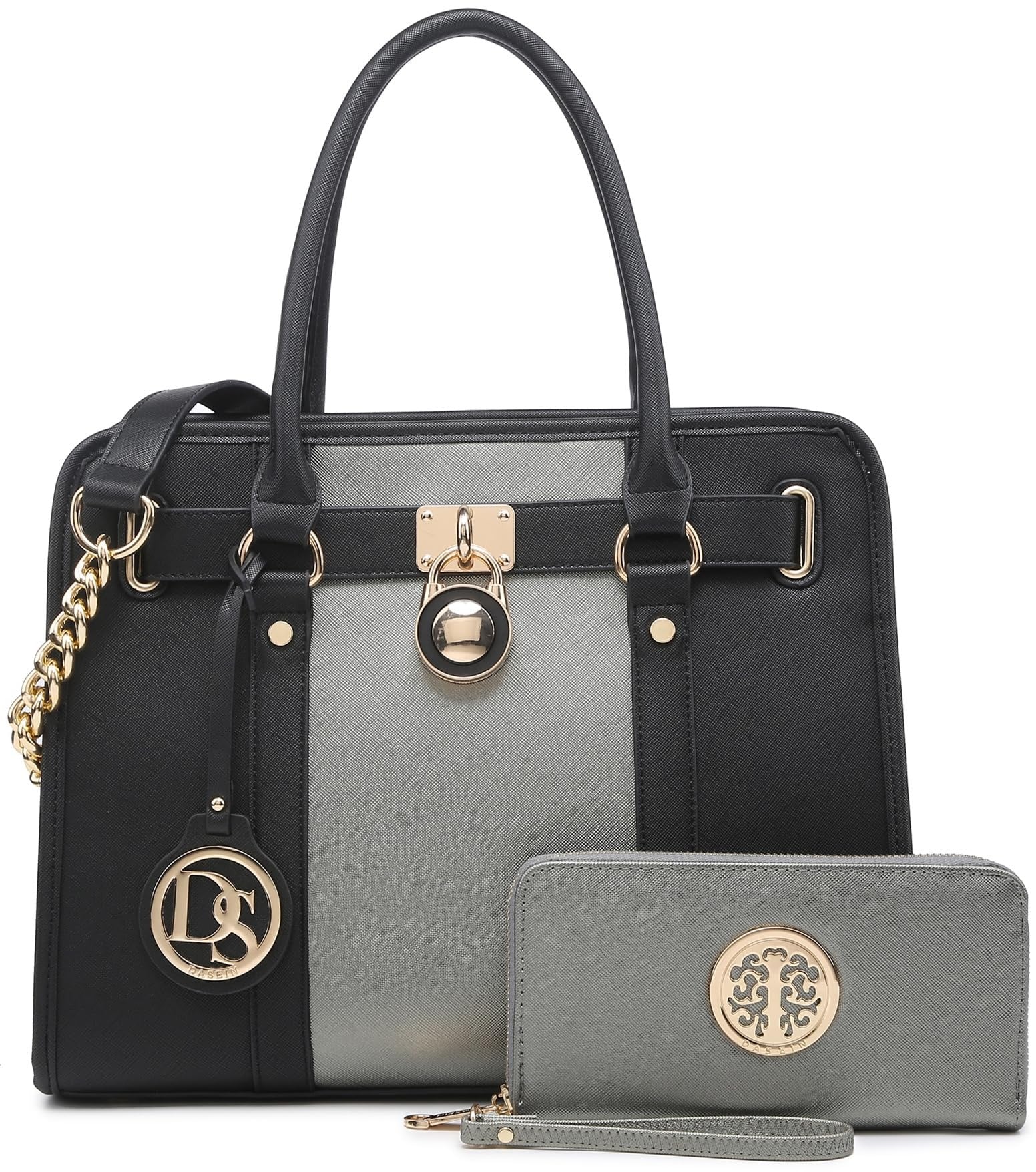 Handbags Purses Set for Women Top Handle Satchel Shoulder Bags Large Work Tote Bag with Matching Wallet