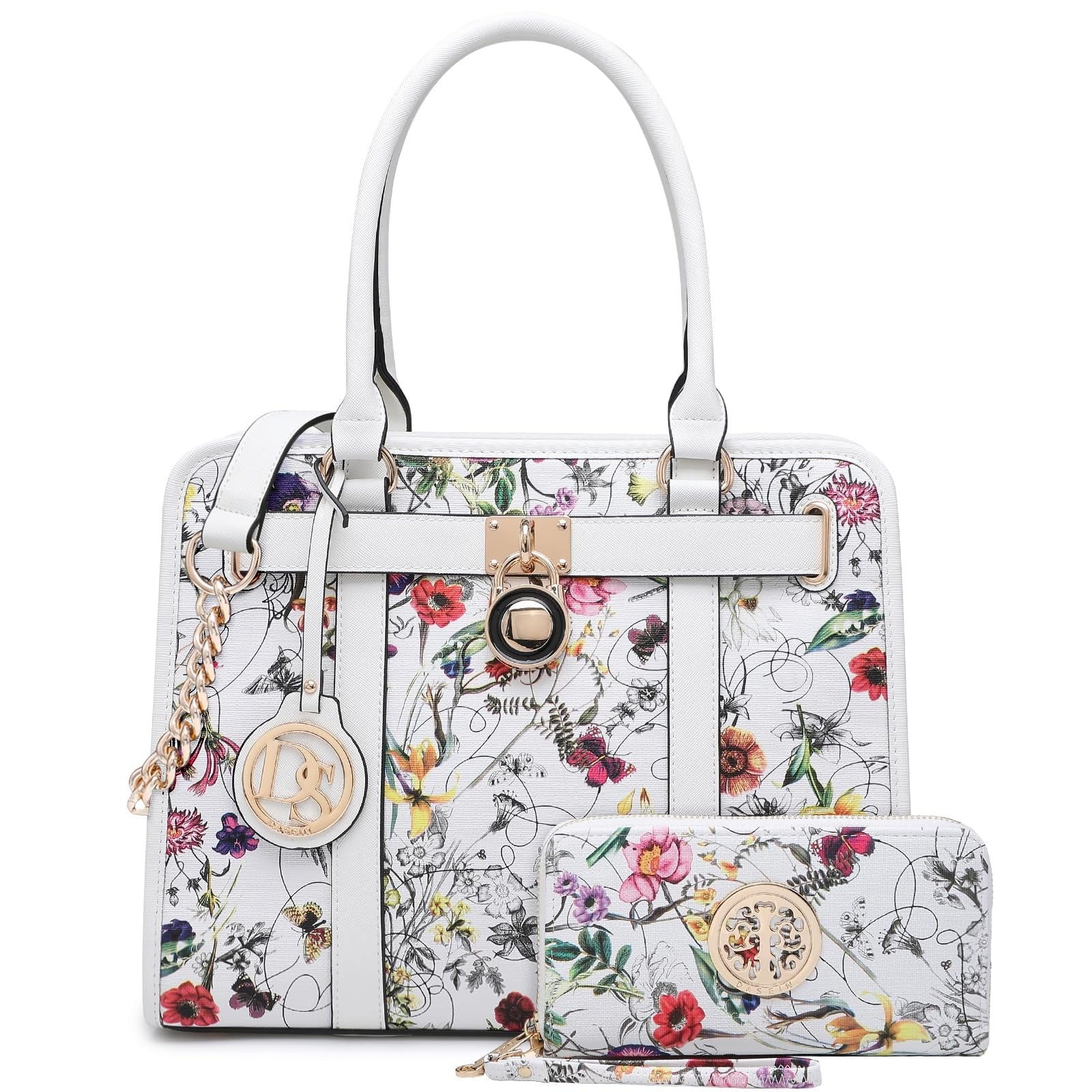 Handbags Purses Set for Women Top Handle Satchel Shoulder Bags Large Work Tote Bag with Matching Wallet