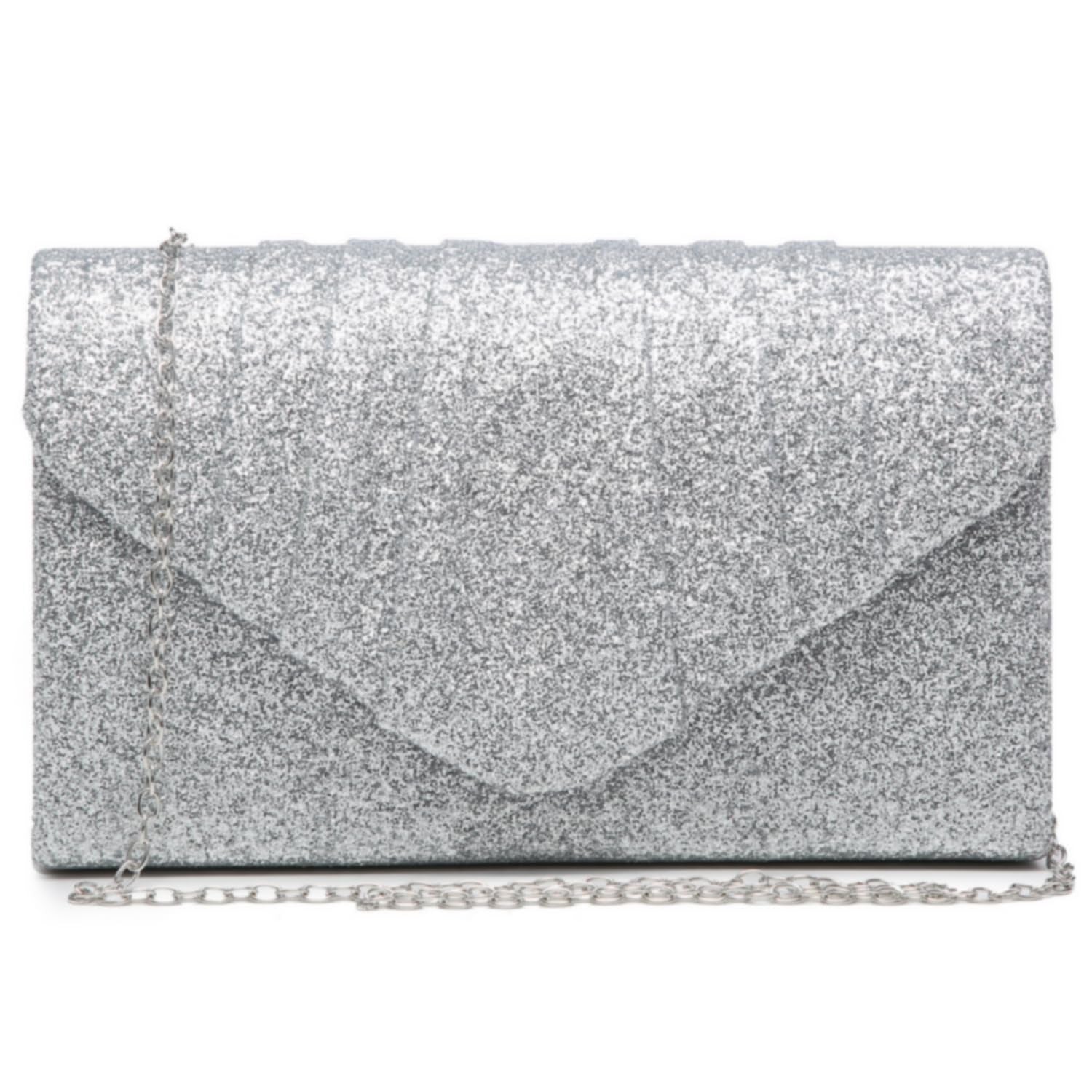 Women's Evening Bag Pleated Envelope Clutch Handbag Wedding Party Bridal Purse