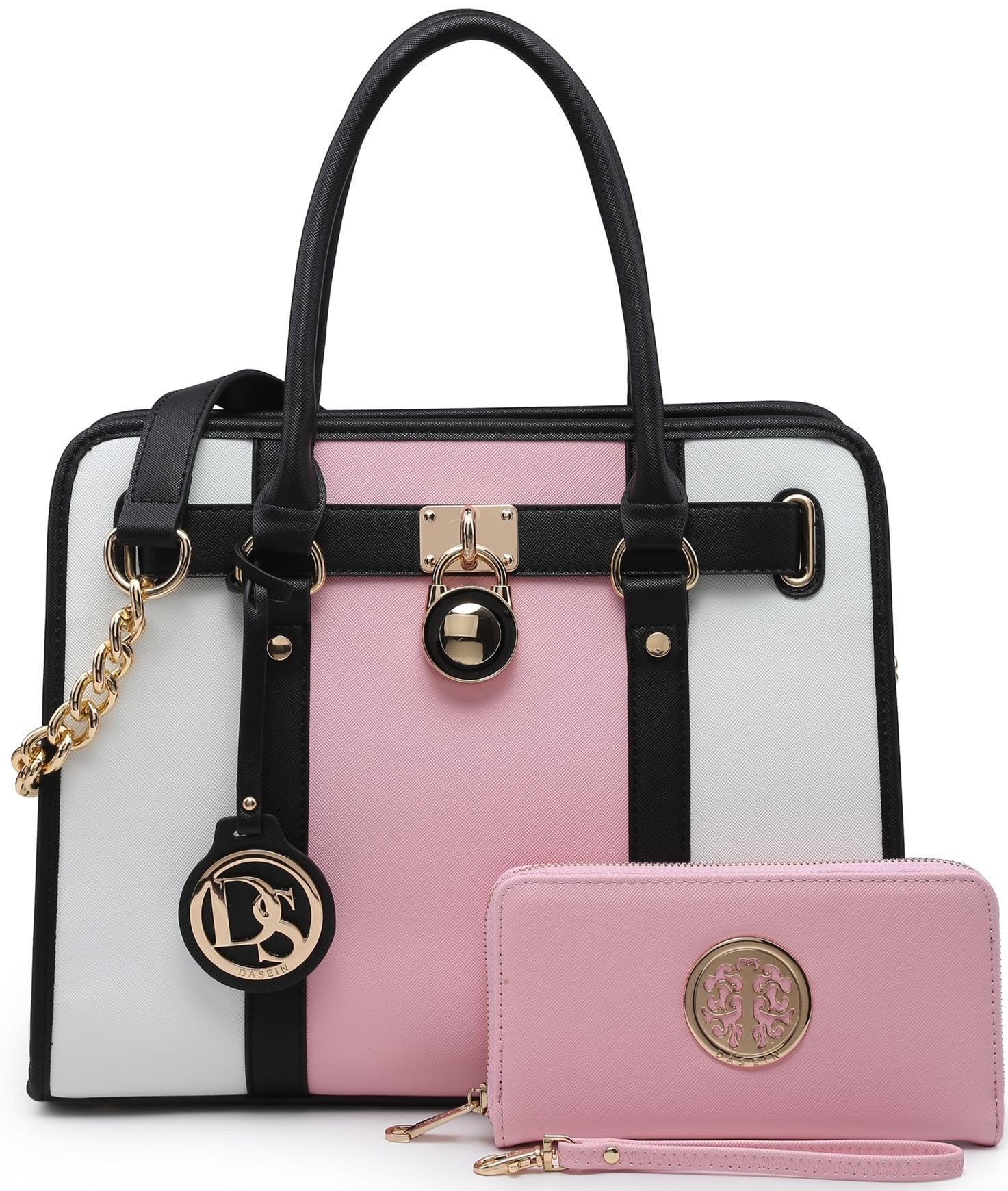 Handbags Purses Set for Women Top Handle Satchel Shoulder Bags Large Work Tote Bag with Matching Wallet