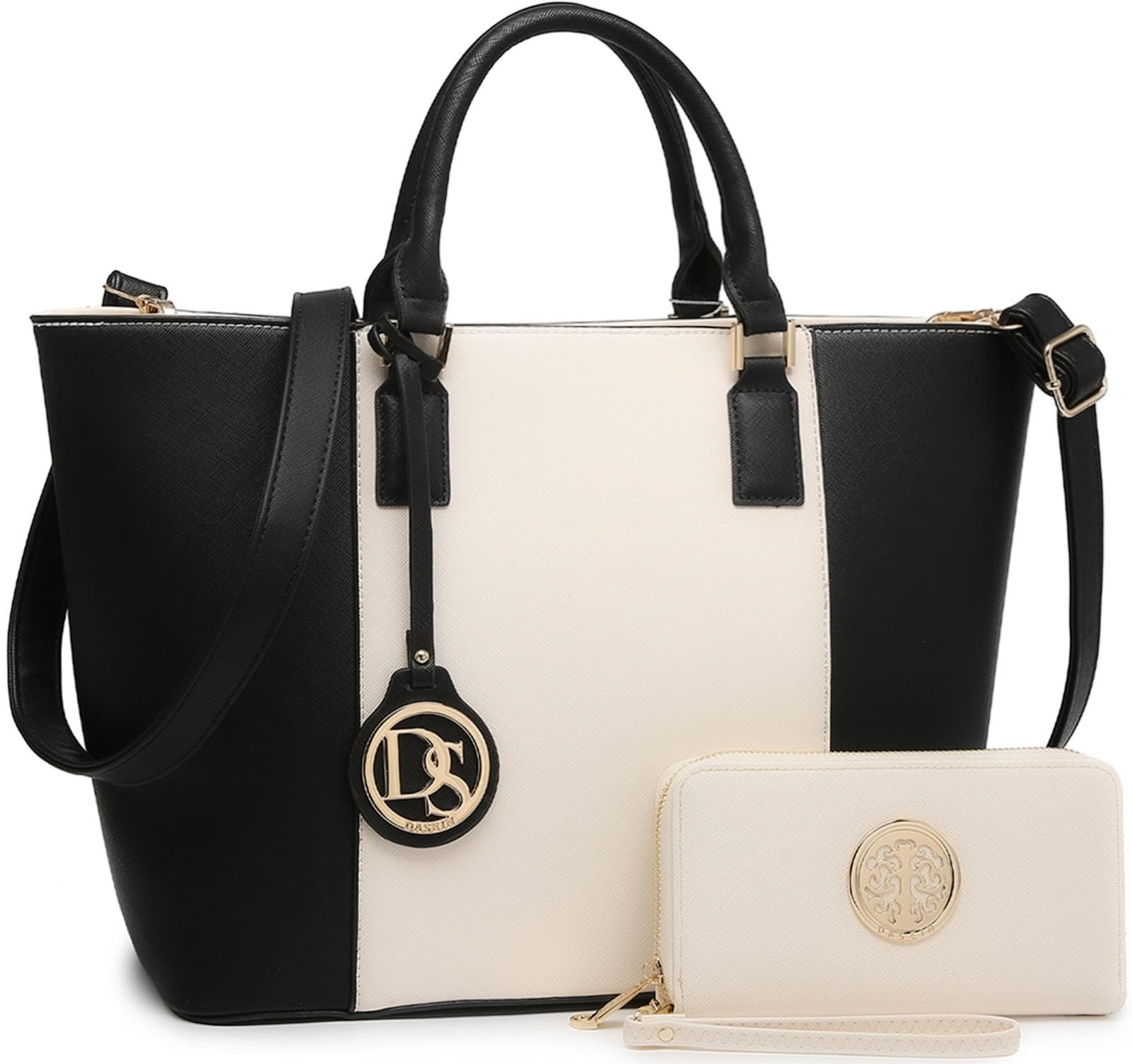 Satchel Purse Handbag for Women Large Shoulder Work Tote Bag With Matching Wallet