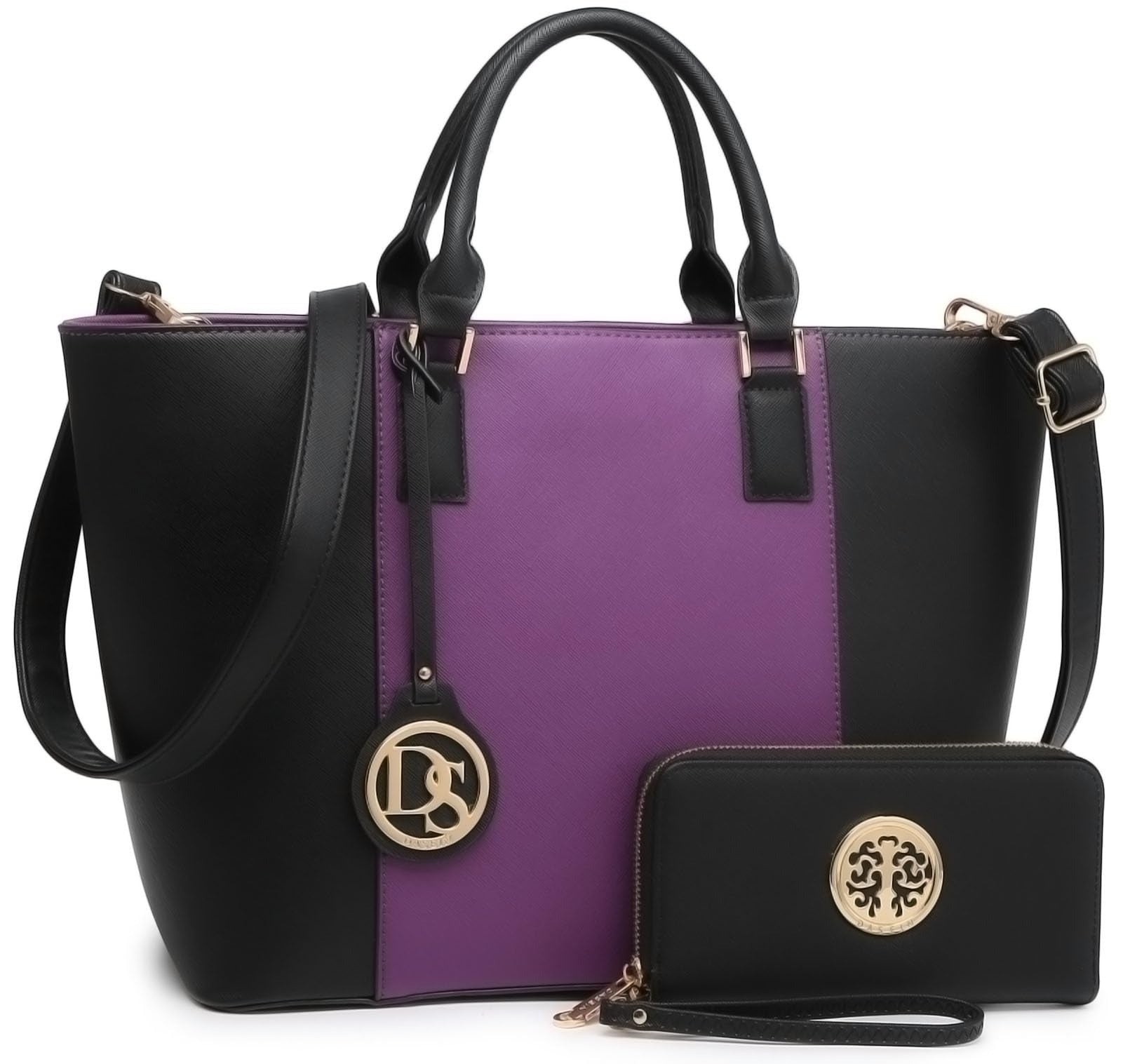 Satchel Purse Handbag for Women Large Shoulder Work Tote Bag With Matching Wallet