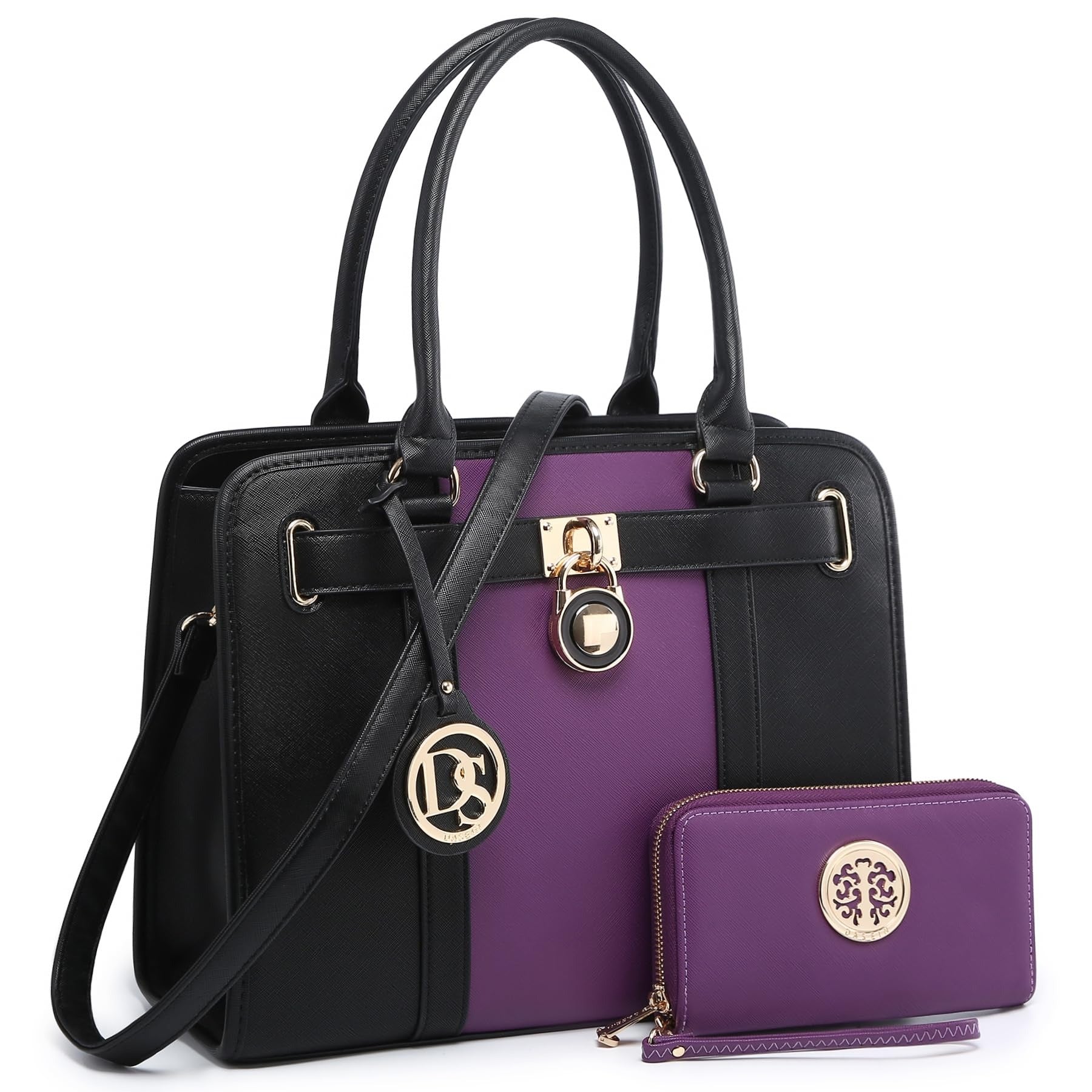 Handbags Purses Set for Women Top Handle Satchel Shoulder Bags Large Work Tote Bag with Matching Wallet