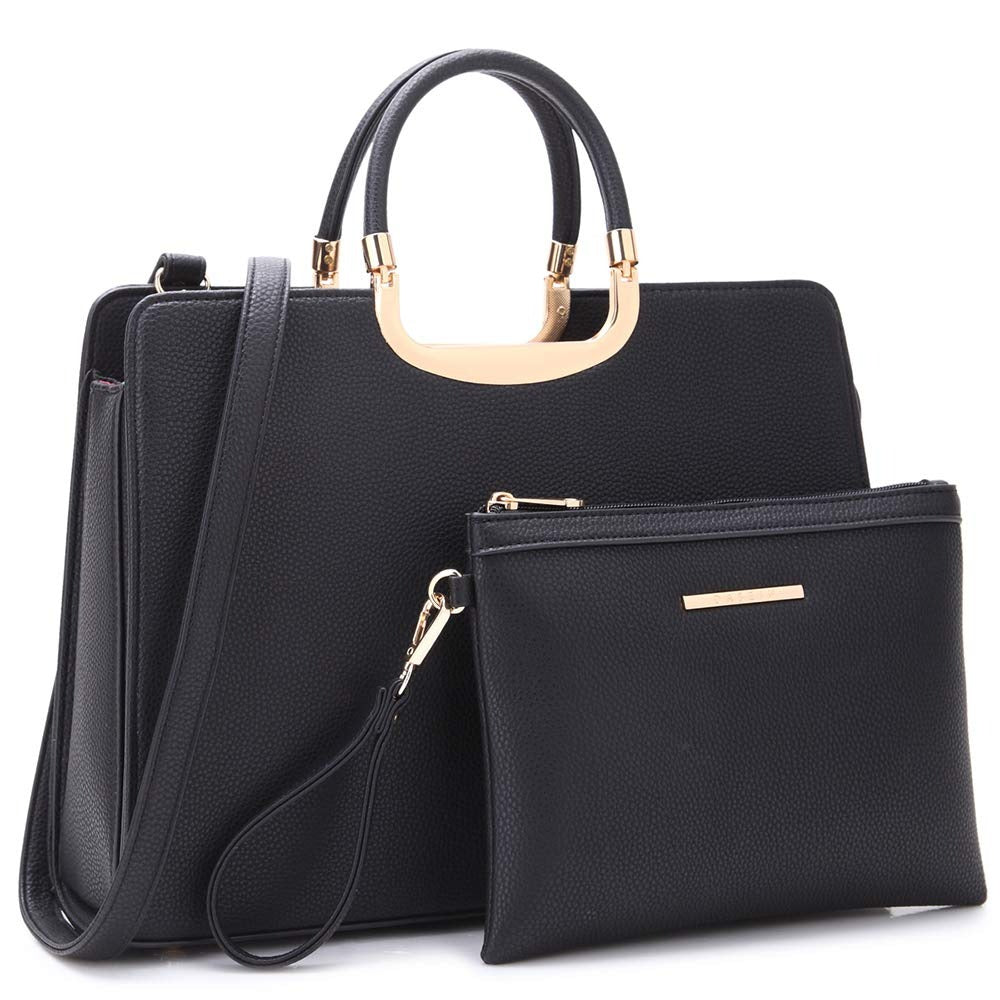 Womens Handbag Top Handle Shoulder Bag Tote Satchel Purse Work Bag with Matching Wallet