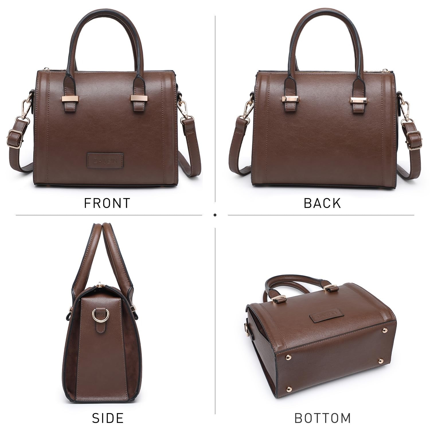 Shiny Patent Faux Leather Handbags Barrel Top Handle Purse Satchel Bag Shoulder Bag for Women