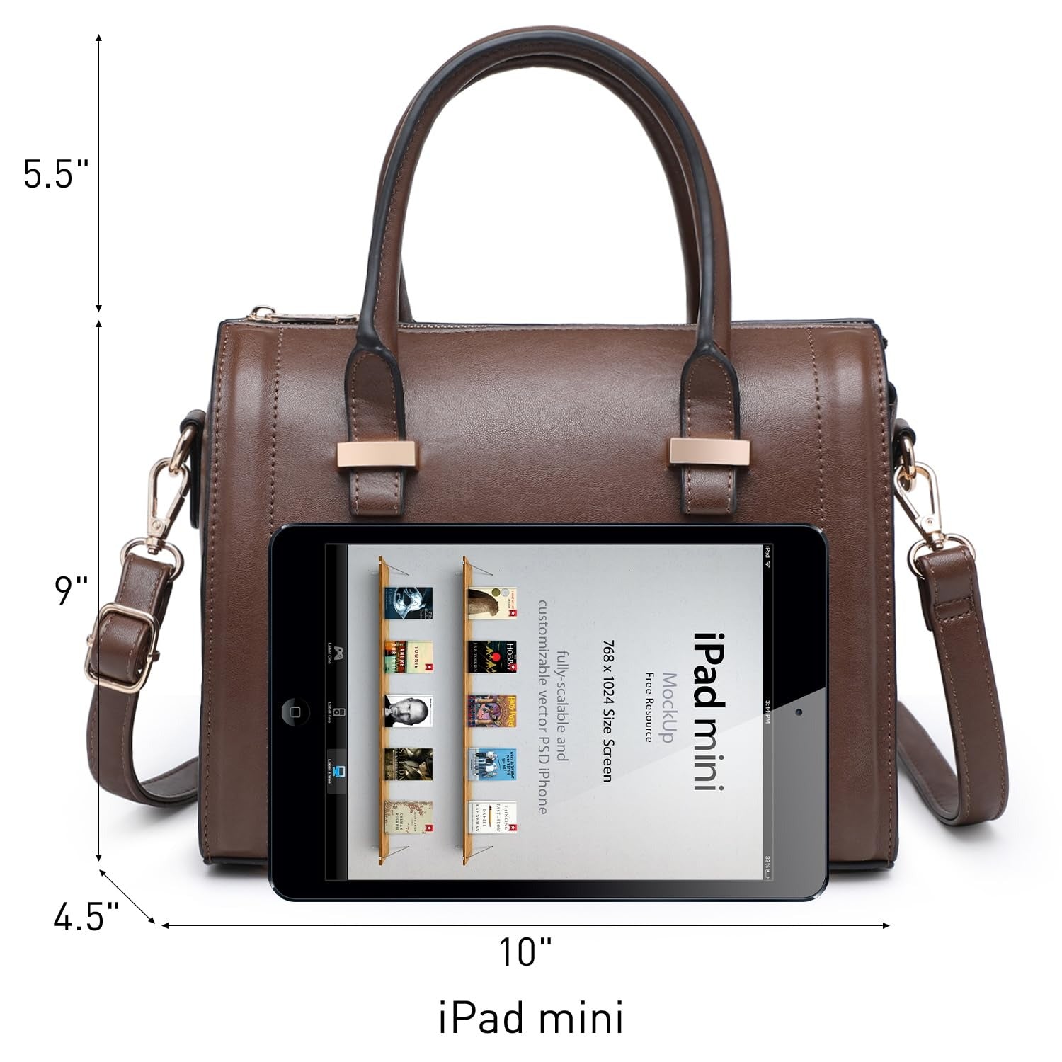 Shiny Patent Faux Leather Handbags Barrel Top Handle Purse Satchel Bag Shoulder Bag for Women