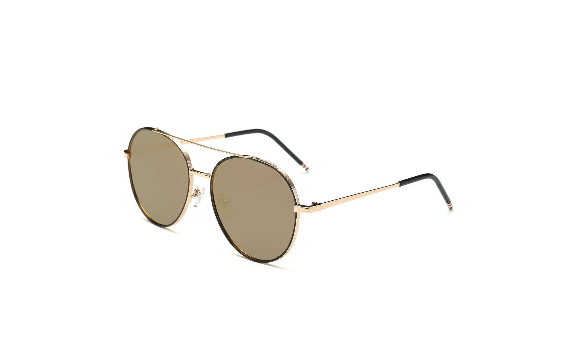 Women's Classic Metal Sunglasses Colorful Round Lens Aviator Glasses