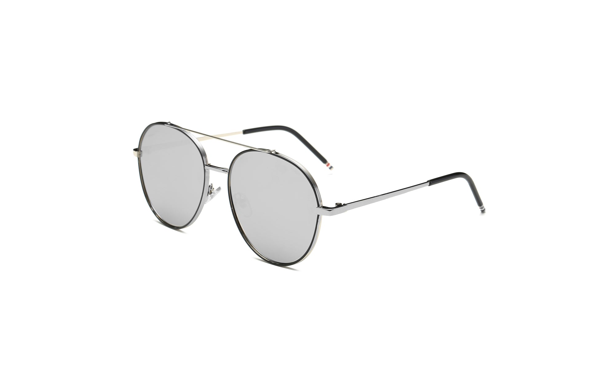 Women's Classic Metal Sunglasses Colorful Round Lens Aviator Glasses