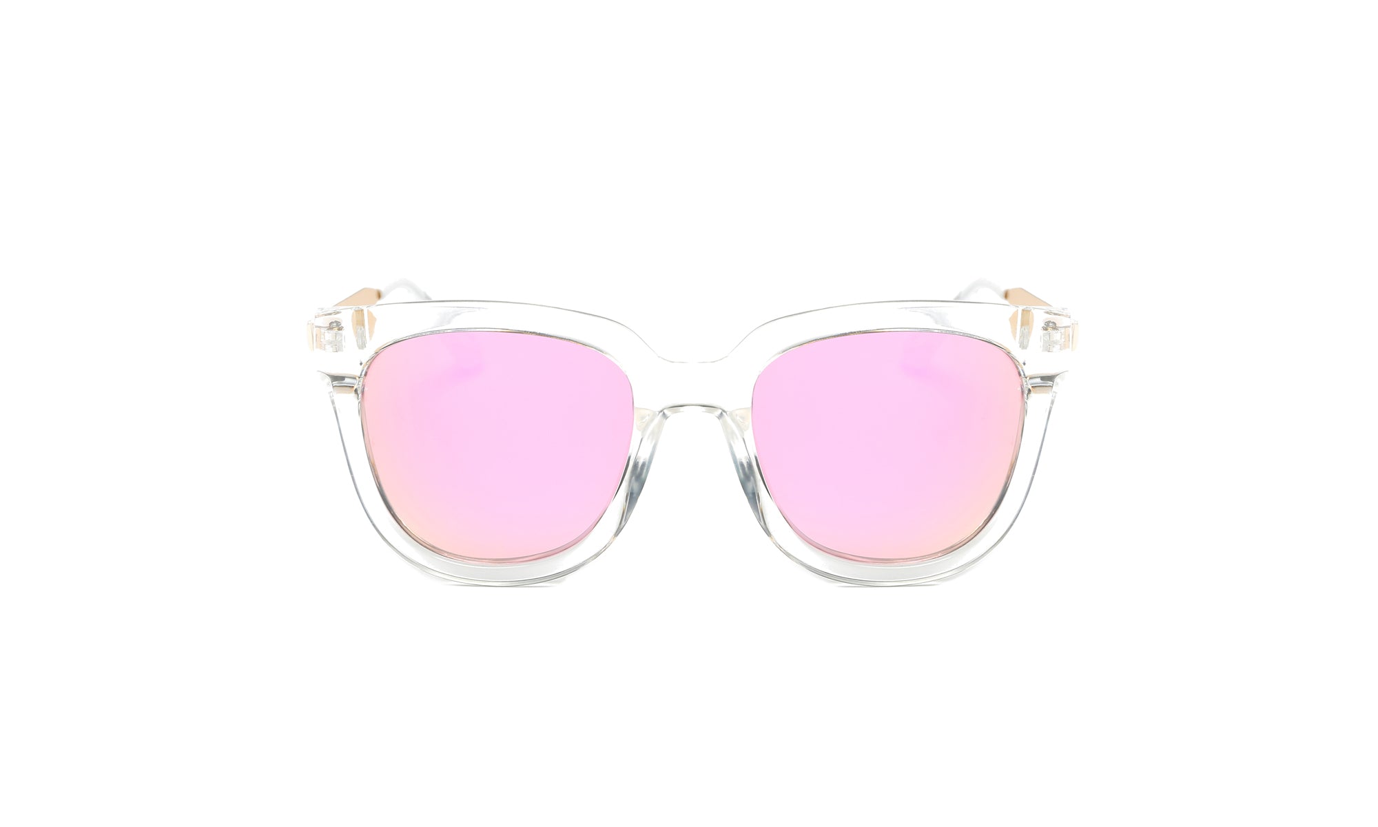 Women's Square Sunglasses Polarized Colored Lens Full Rim Frame Glasses