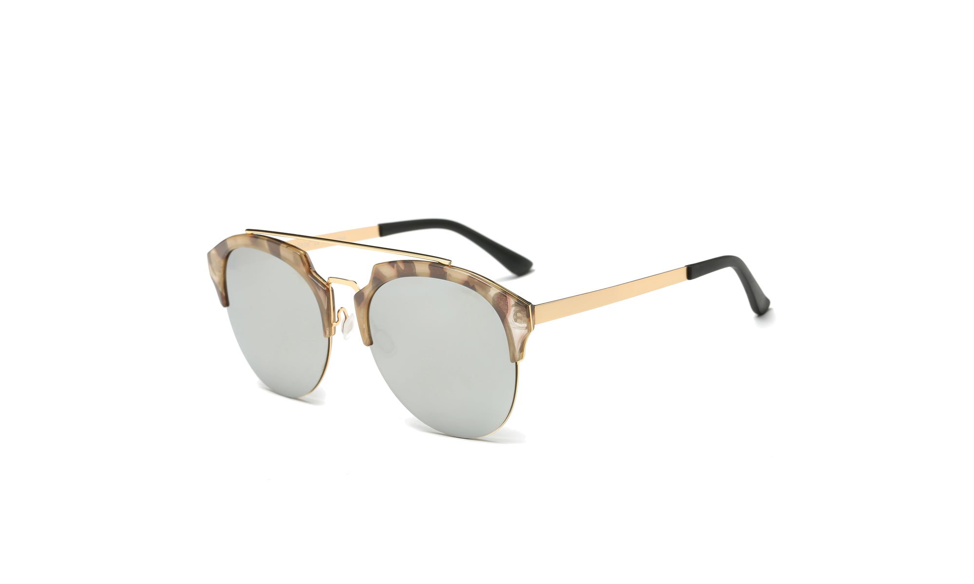 Dasein Semi Rimless Polarized Sunglasses Women Men Retro Sunglasses
