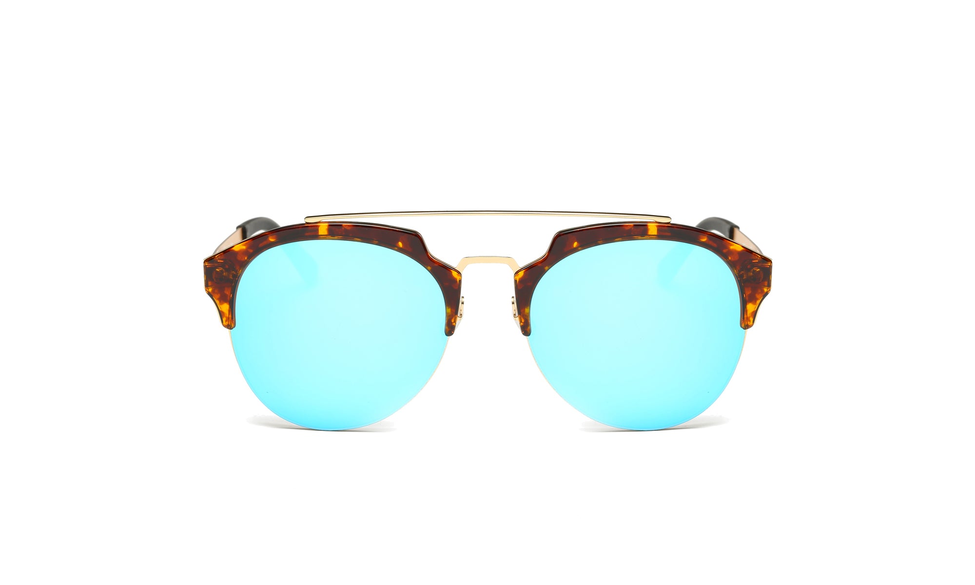 Dasein Semi Rimless Polarized Sunglasses Women Men Retro Sunglasses