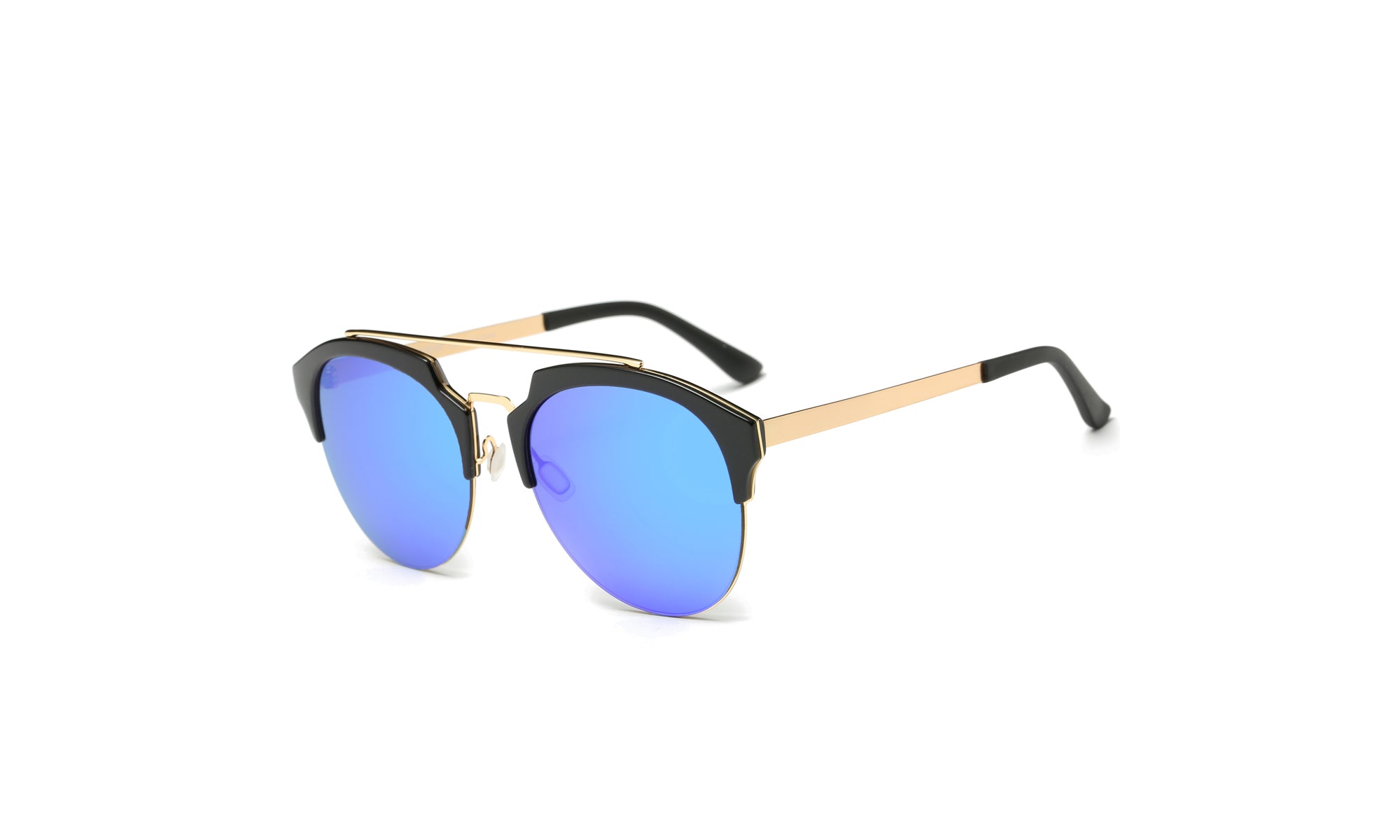 Dasein Semi Rimless Polarized Sunglasses Women Men Retro Sunglasses