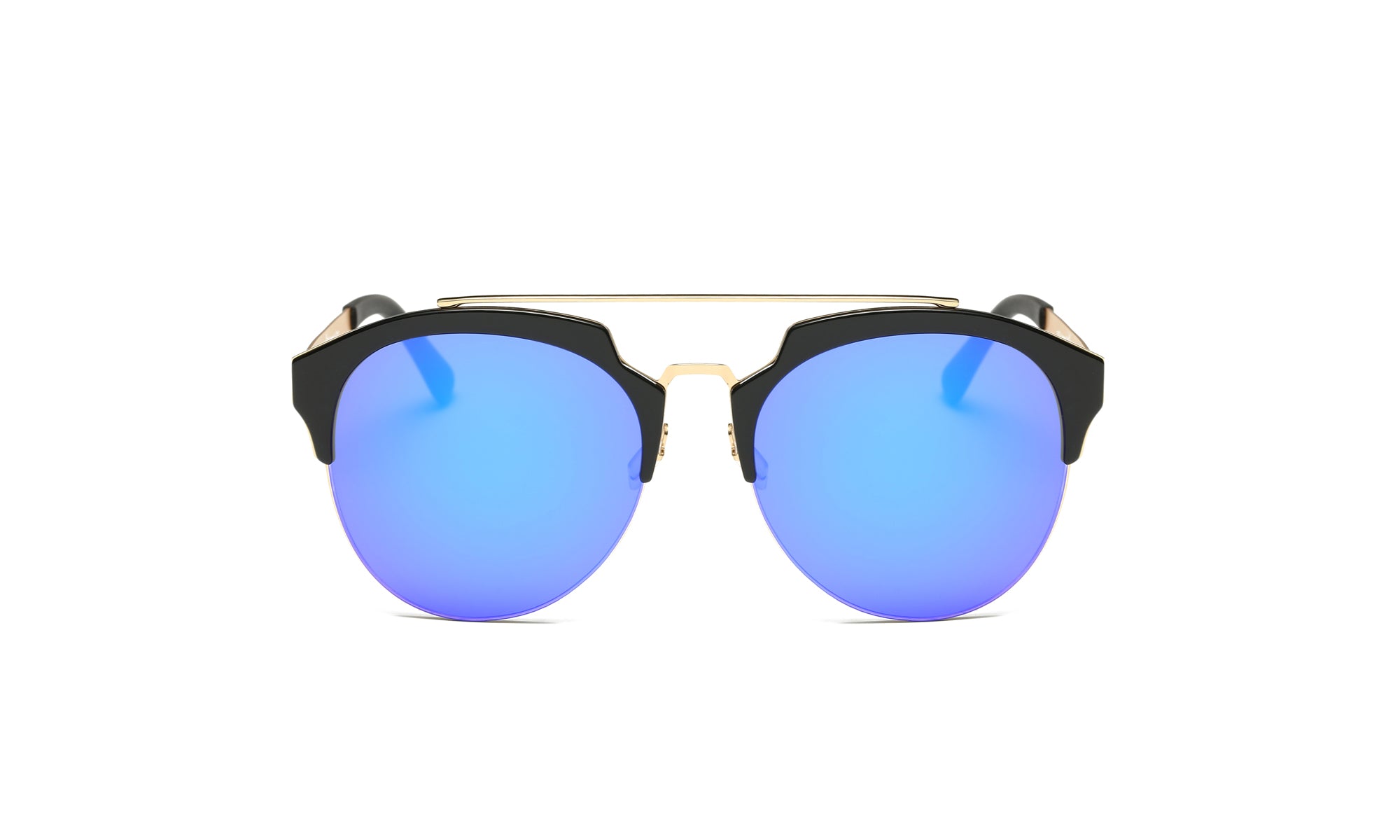 Dasein Semi Rimless Polarized Sunglasses Women Men Retro Sunglasses