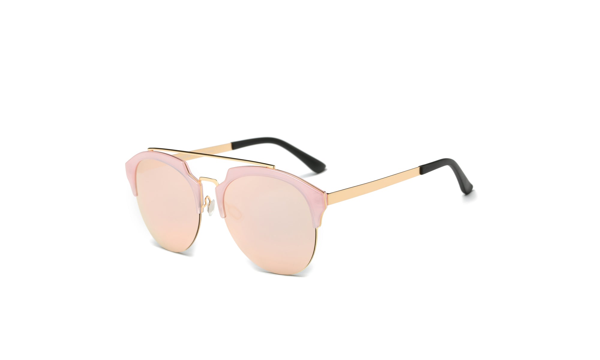 Dasein Semi Rimless Polarized Sunglasses Women Men Retro Sunglasses