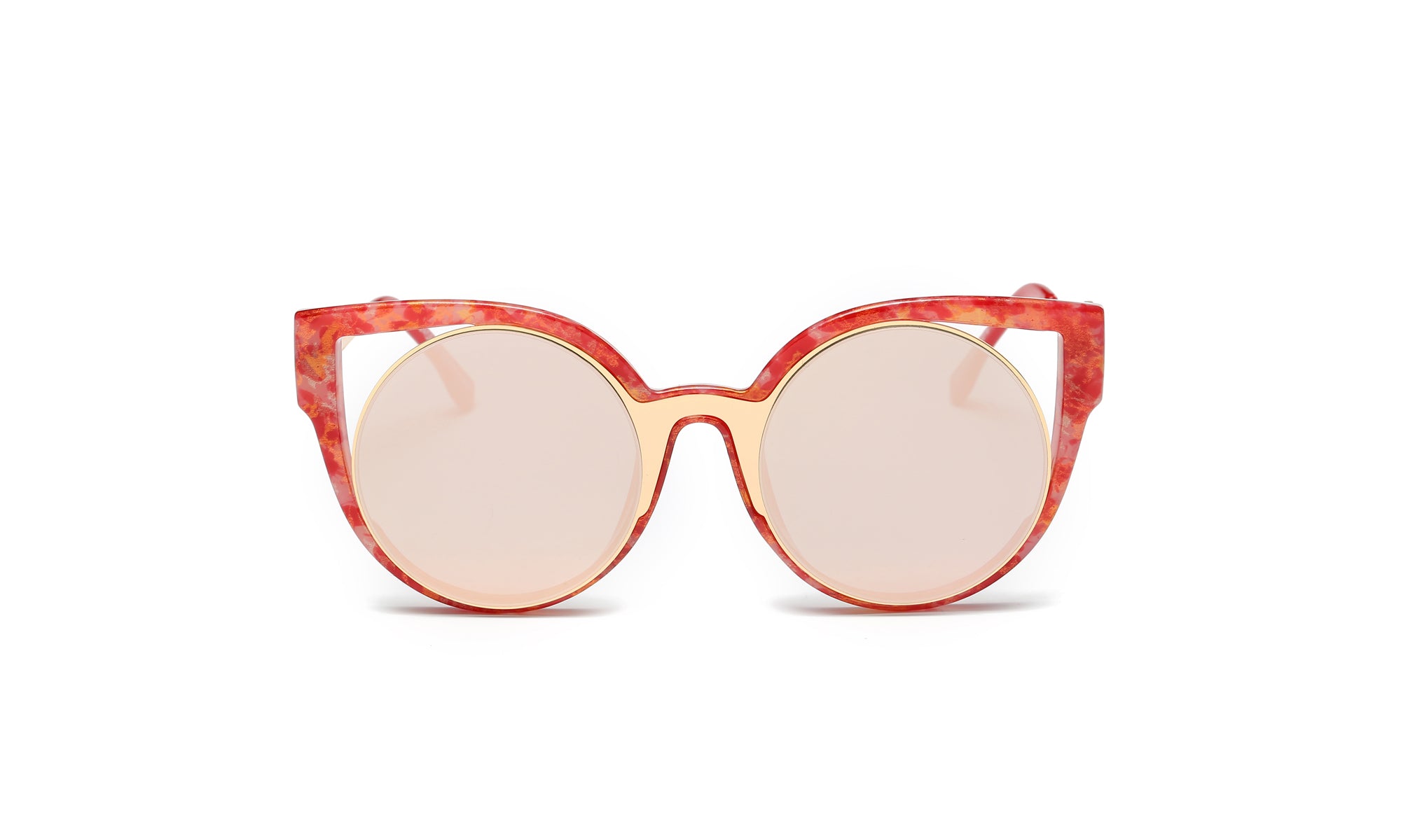 Dasein Fashion Round Polarized Sunglasses with Zigzag Arms