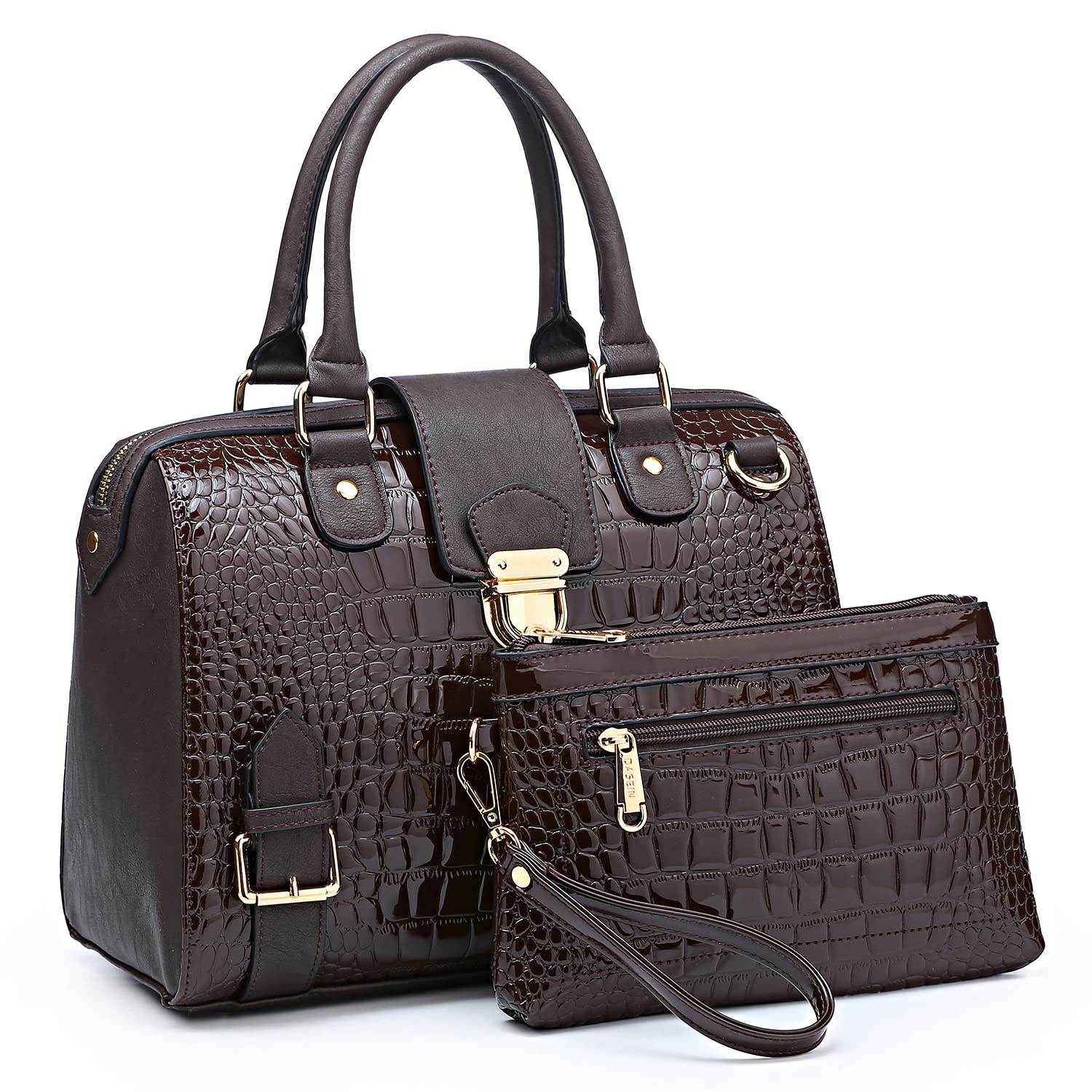 Women Barrel Handbags Fashion Satchel Bags Top Handle Shoulder Purses Vegan Leather Work Tote