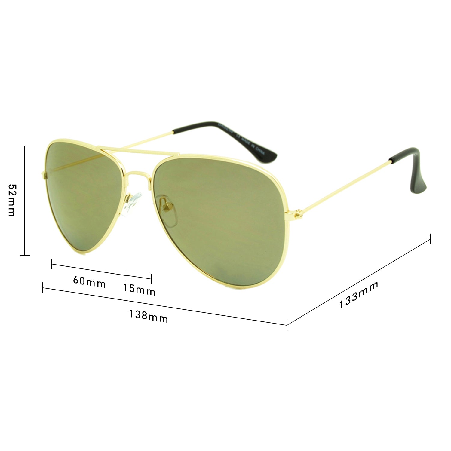 Unisex Classic Metal Sunglasses Polarized Color Lens Aviator Glasses