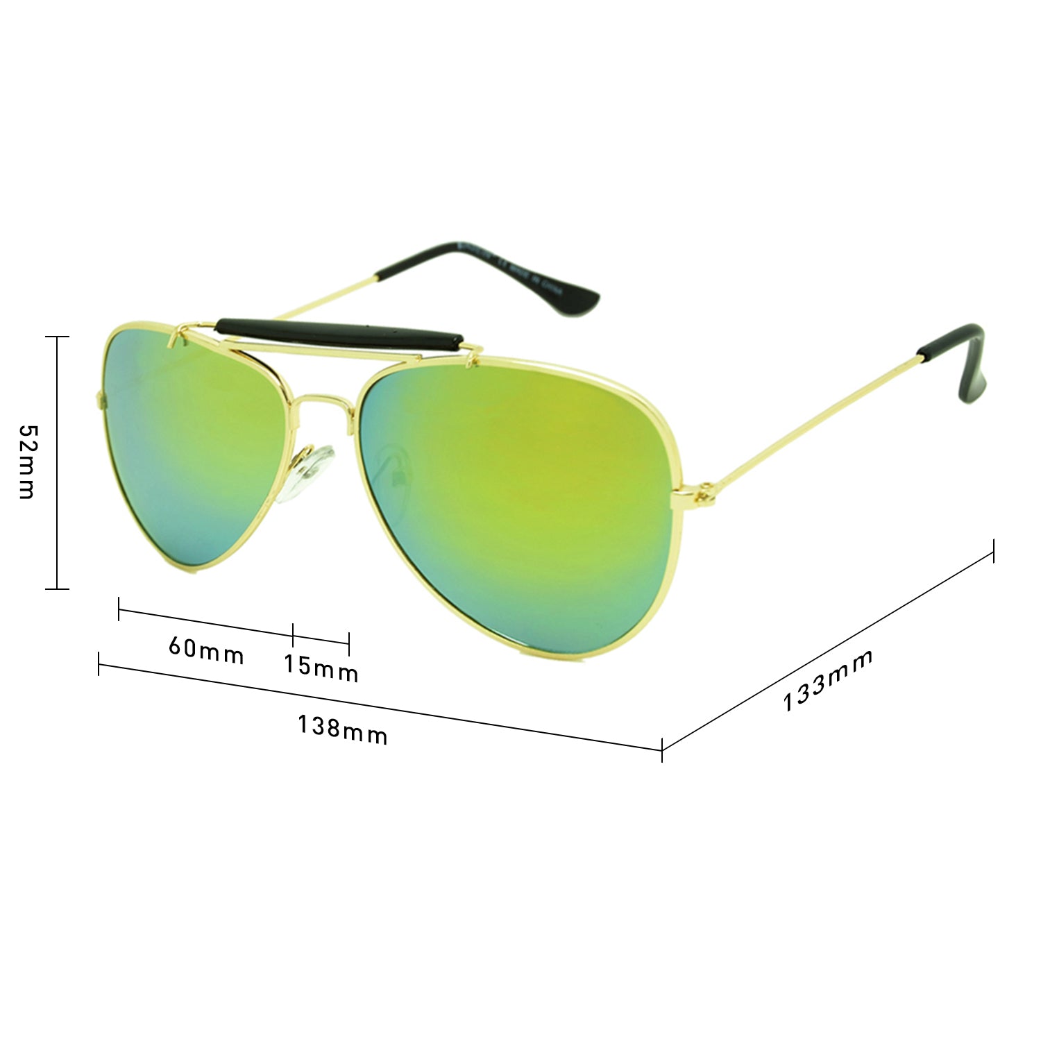 Dasein Metal Aviator Polarized Sunglasses with 100% UV Protection
