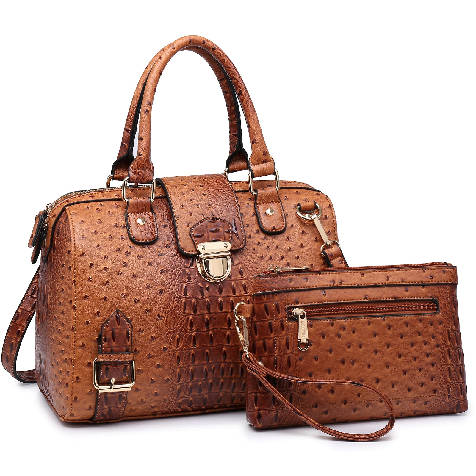 Women Barrel Handbags Fashion Satchel Bags Top Handle Shoulder Purses Vegan Leather Work Tote