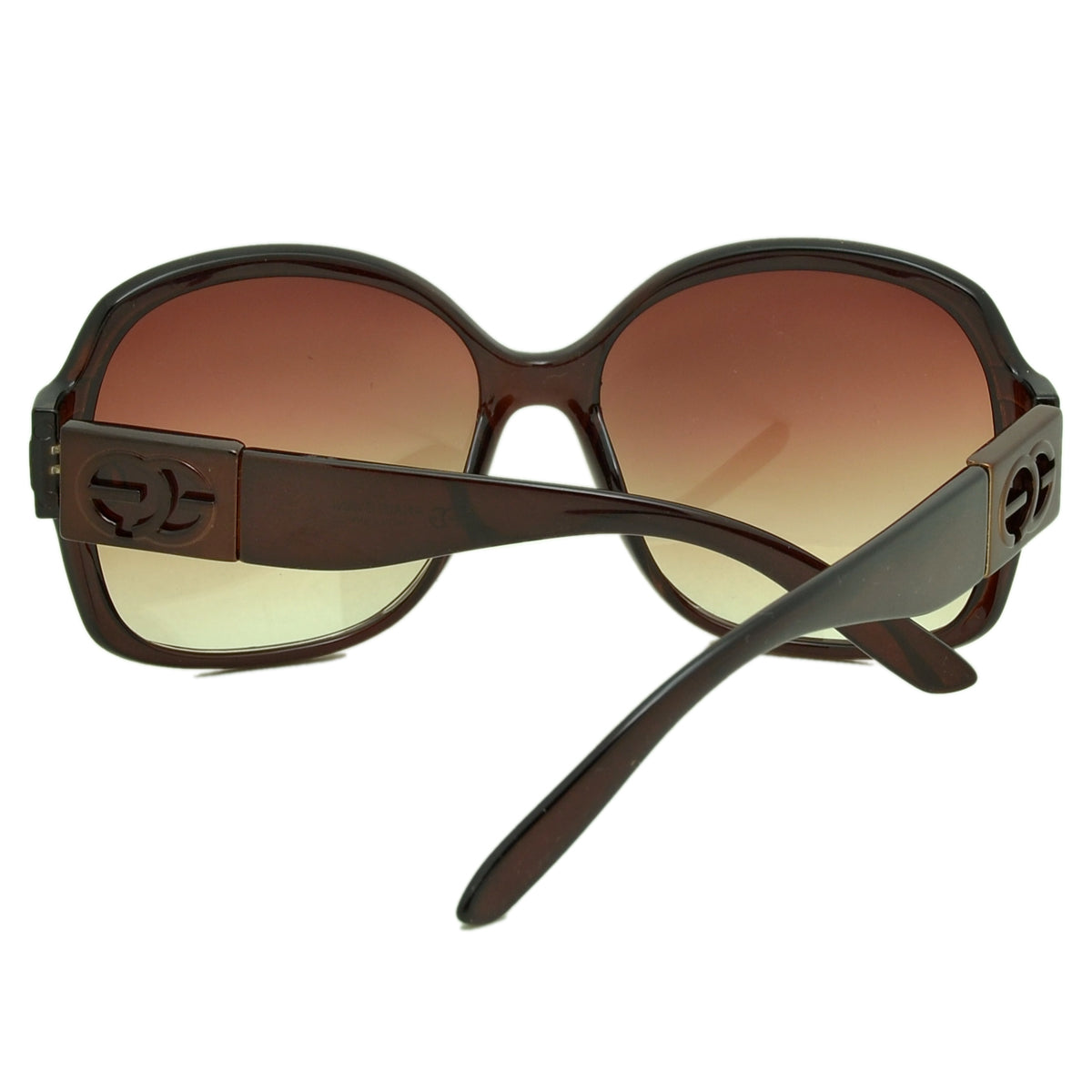 Dasein Fashion Round Box Frame Sunglasses with Outline Accent UV Polarized