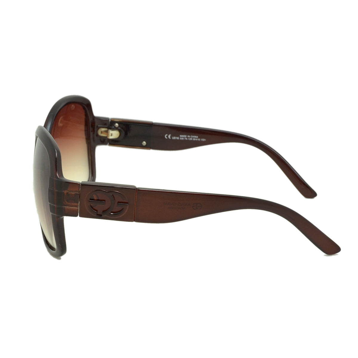 Dasein Fashion Round Box Frame Sunglasses with Outline Accent UV Polarized